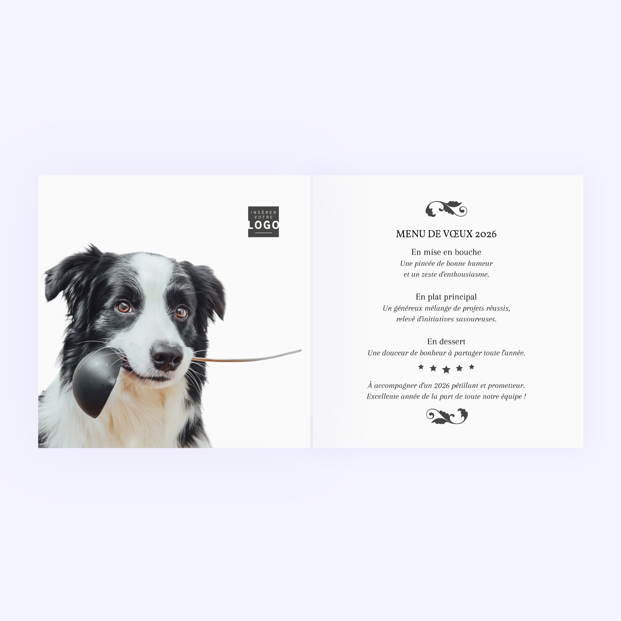 Saveurs de Fête | Vœux professionnels • Carte de voeux • Carré double photo N° 2