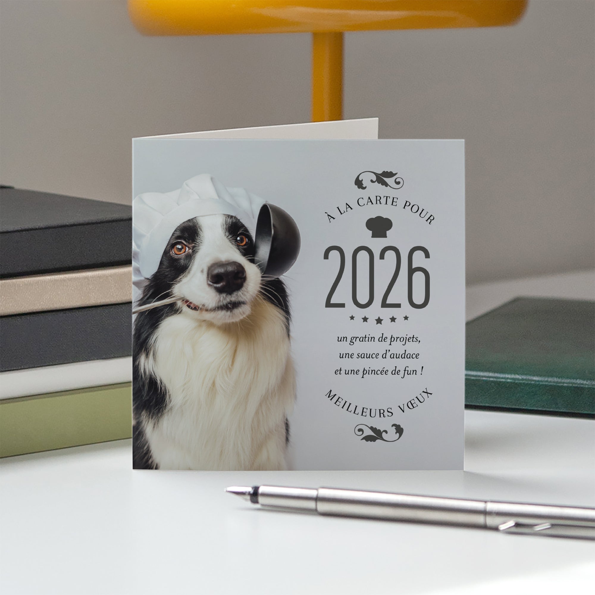 Saveurs de Fête | Vœux professionnels • Carte de voeux • Carré double photo N° 5