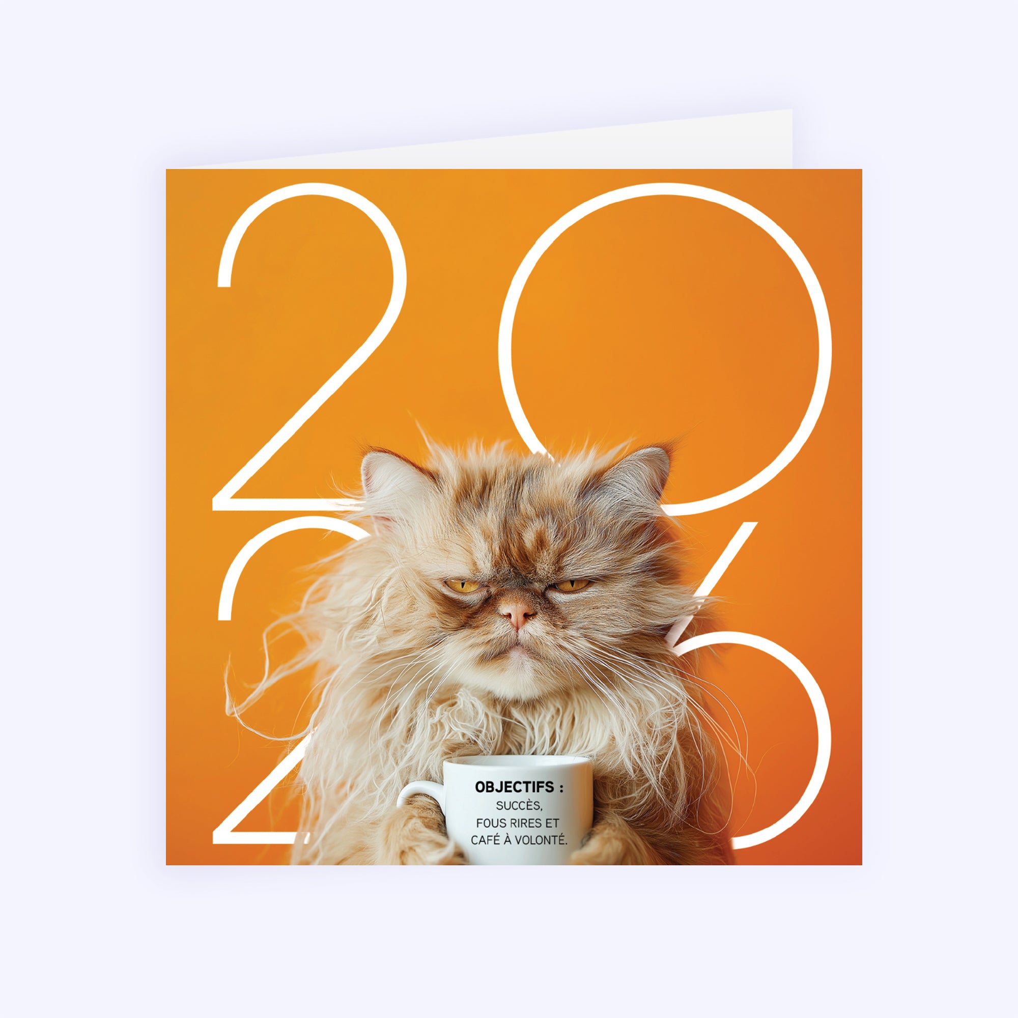 Objectif 2026 | Vœux professionnels • Carte de voeux • Carré double photo N° 1