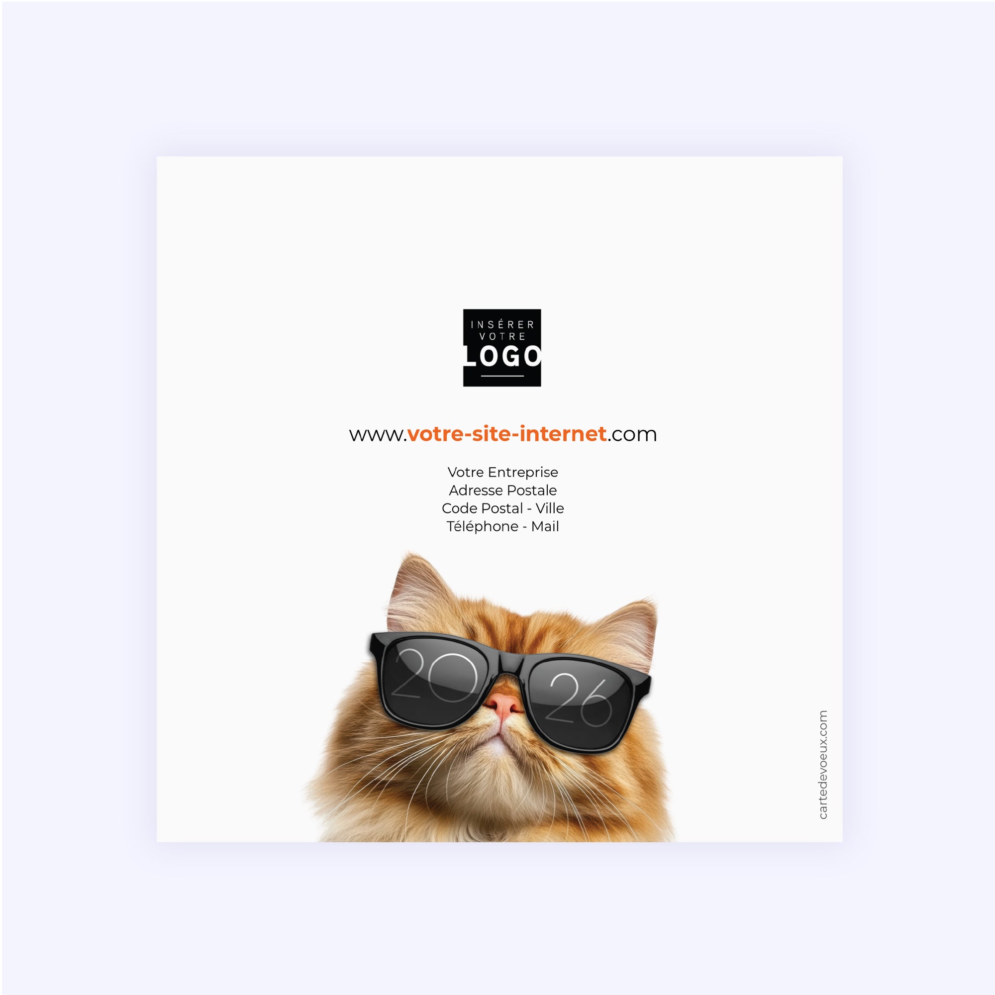 Objectif 2026 | Vœux professionnels • Carte de voeux • Carré double photo N° 3
