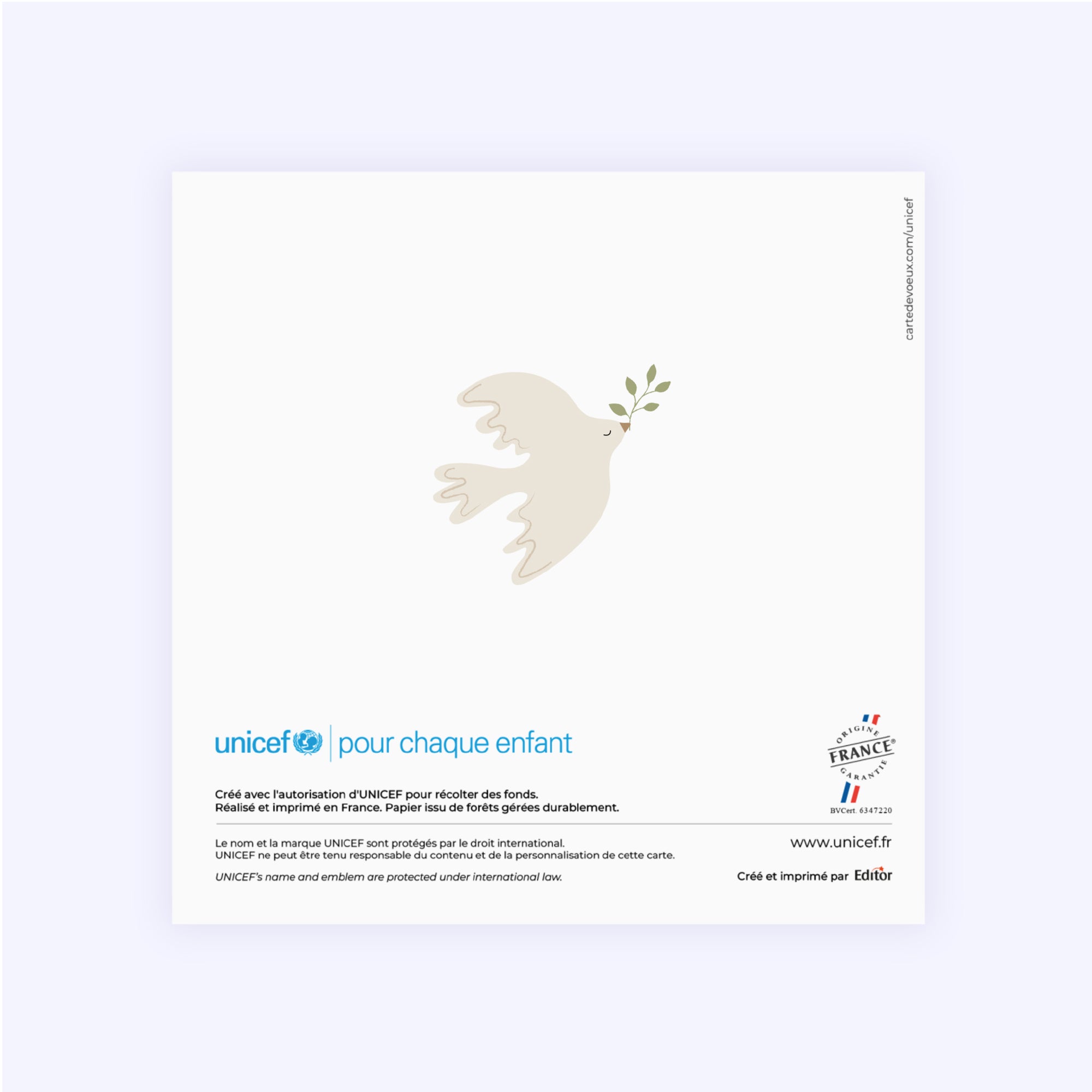 Paix et Harmonie | Vœux professionnels • Carte de voeux • Carré double photo N° 3