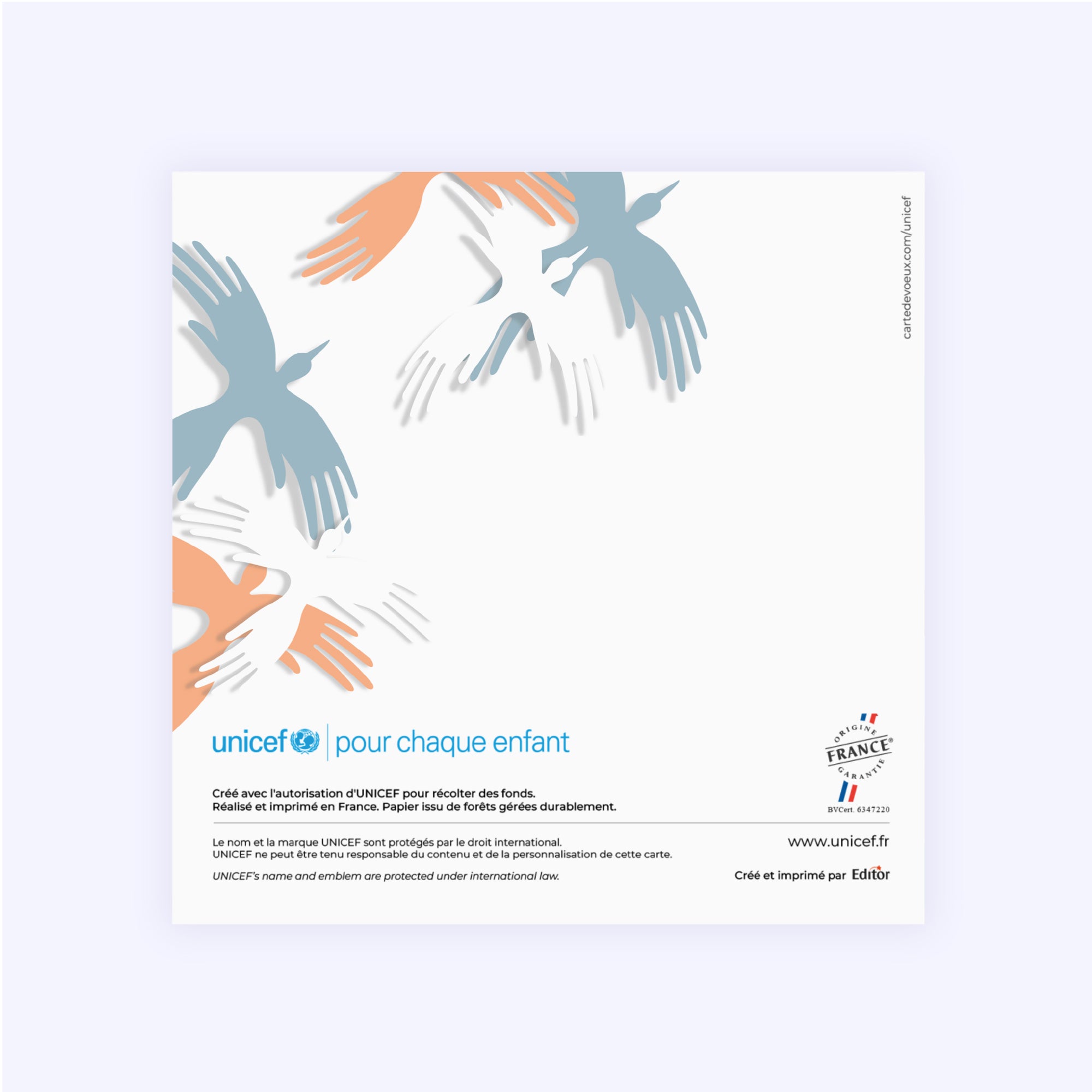 Envol solidaire | Vœux professionnels • Carte de voeux • Carré double photo N° 3