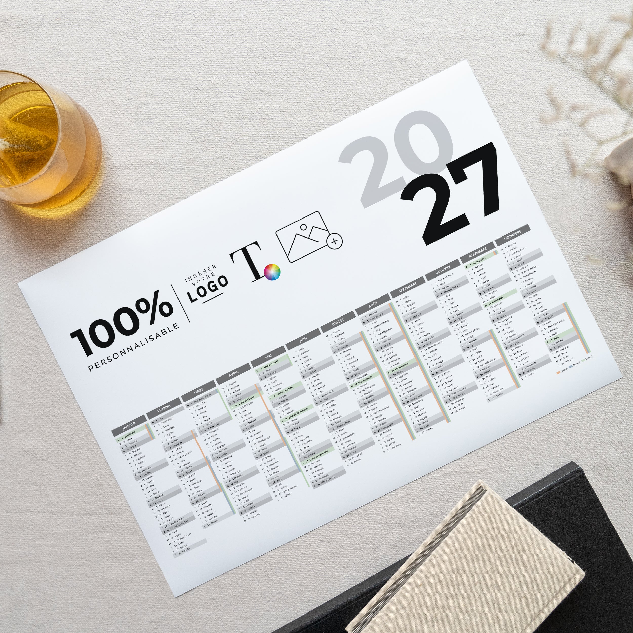 Essentiels Pro | Vœux professionnels • Calendrier professionnel • A3 photo N° 1