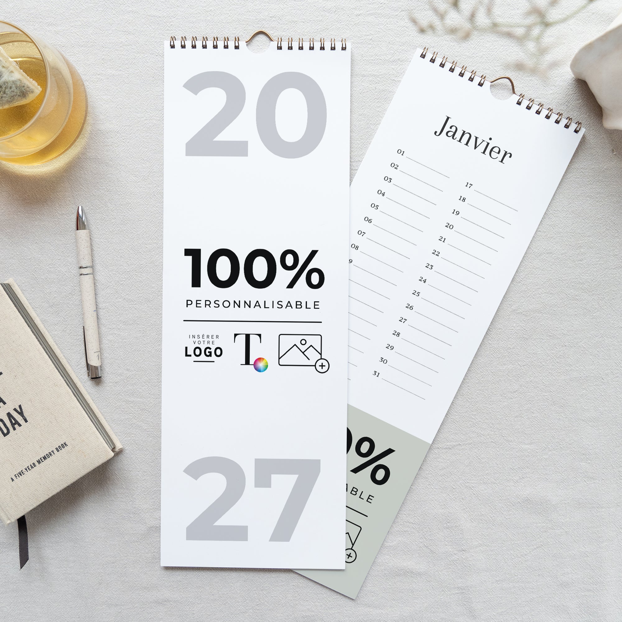 Essentiels Pro | Vœux professionnels • Calendrier professionnel • 14,8 x 42 cm photo N° 1