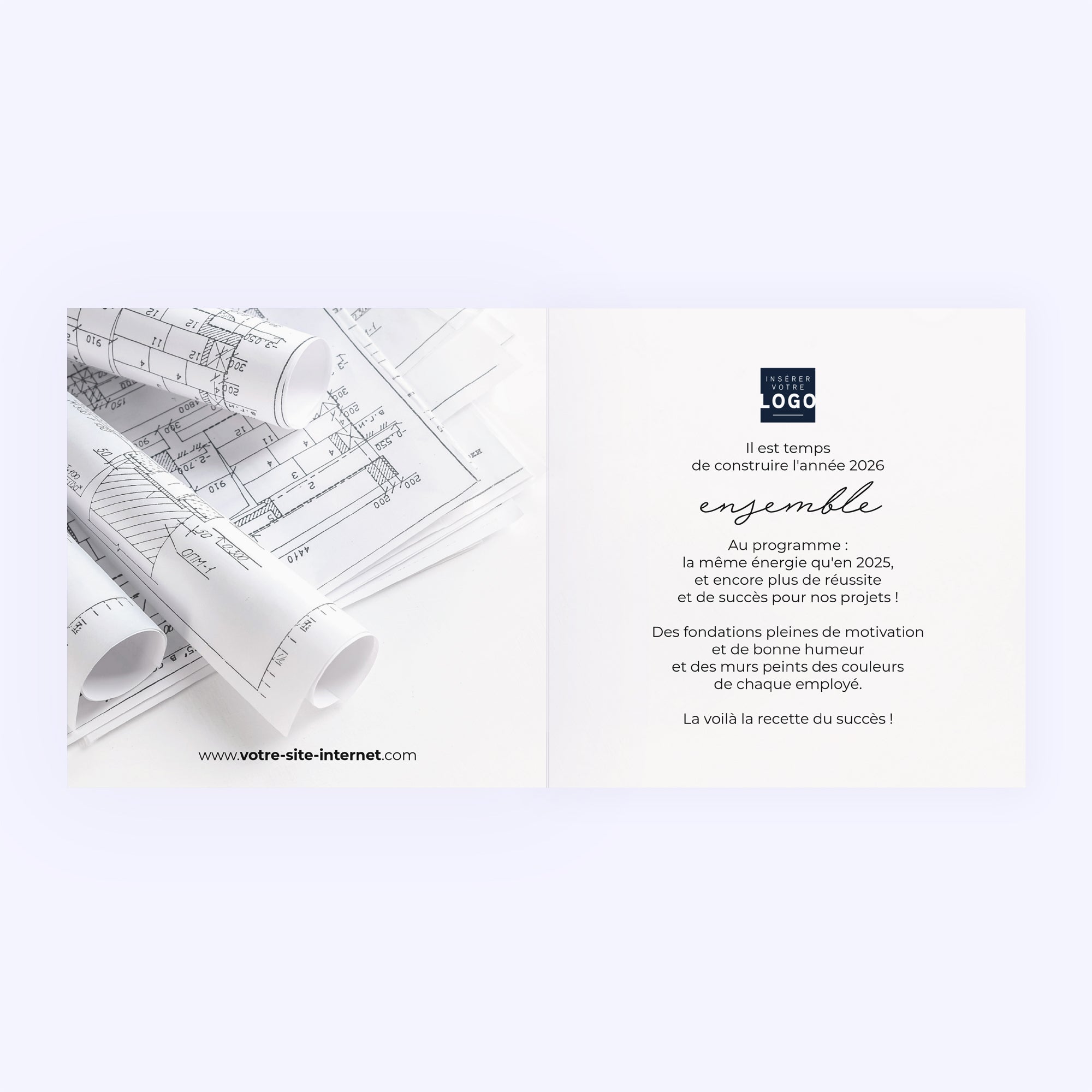 Plans sur l’avenir | Vœux professionnels • Carte de voeux • Carré double photo N° 2