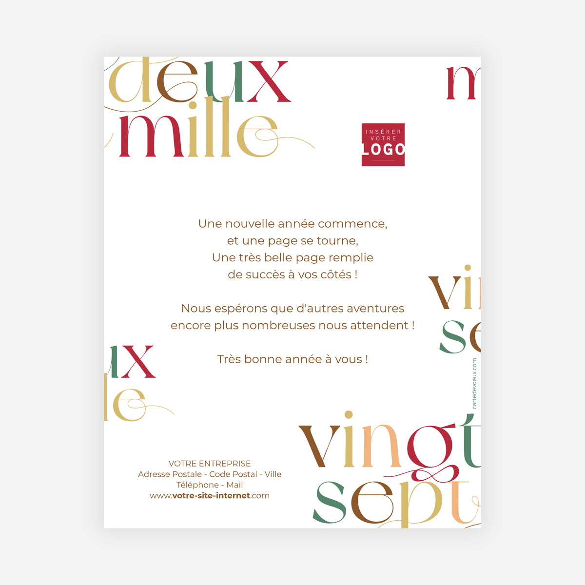 Golden typo | Vœux professionnels • Carte virtuelle • eCard Image photo N° 1