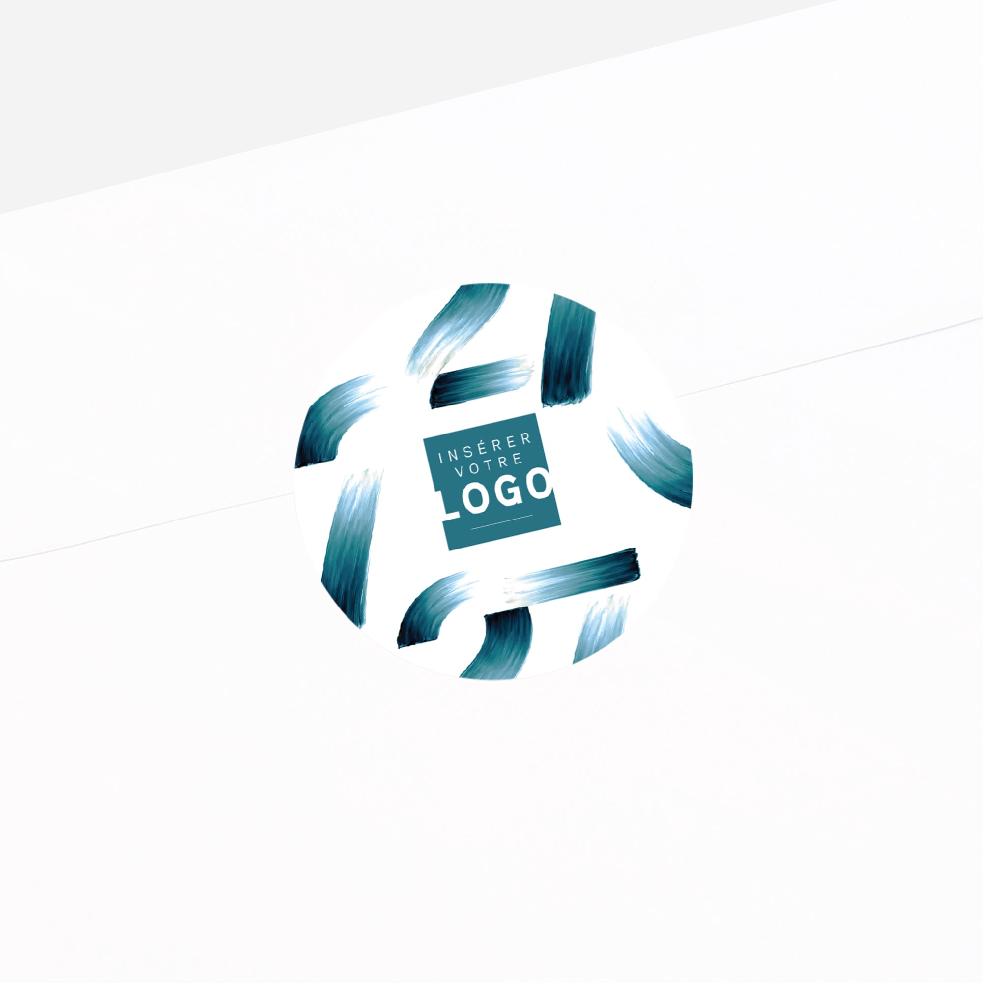 Bleu lumière | Vœux professionnels • Sticker • Rond photo N° 2