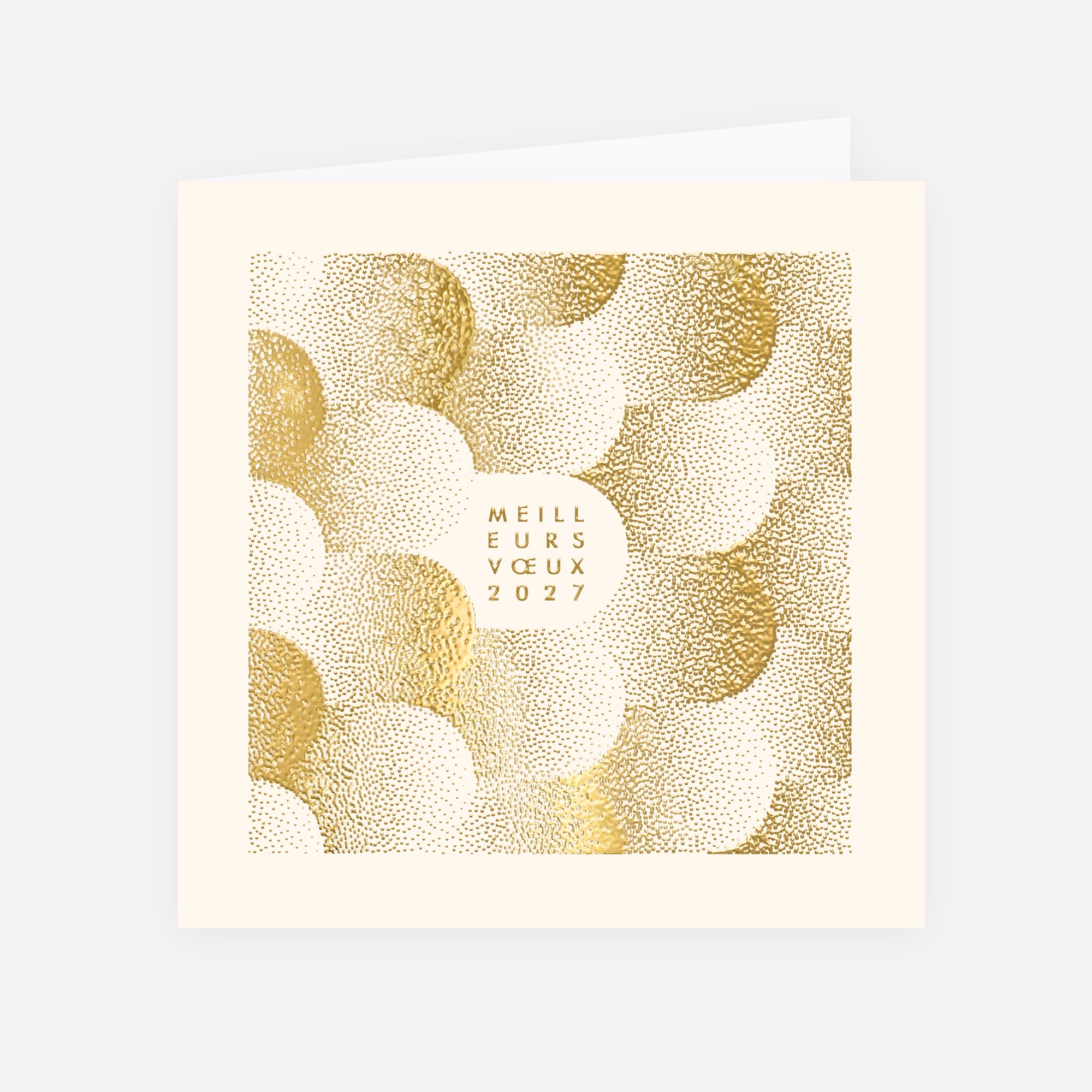 Golden Dust | Vœux professionnels • Carte de voeux dorure • Carré double photo N° 1