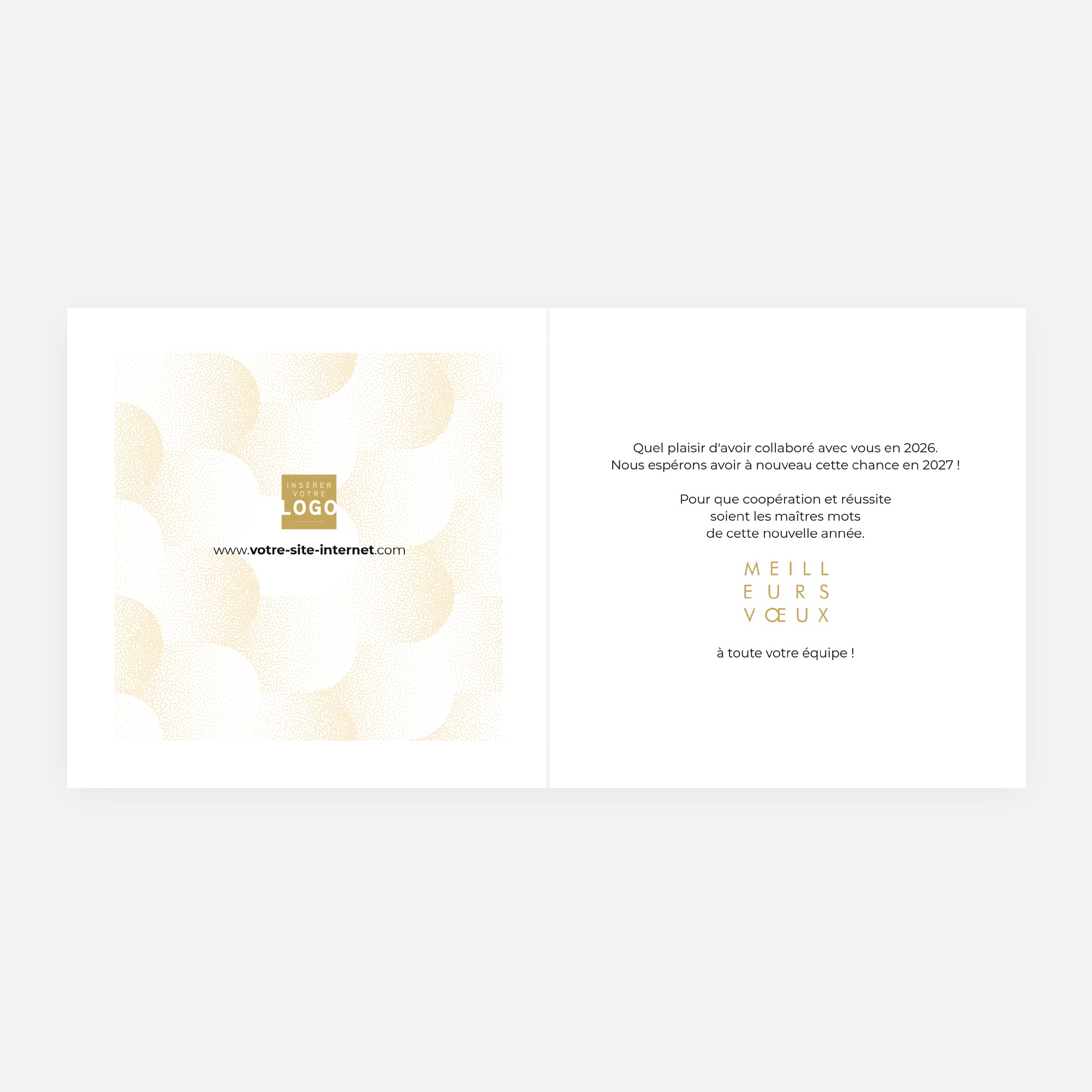 Golden Dust | Vœux professionnels • Carte de voeux dorure • Carré double photo N° 2