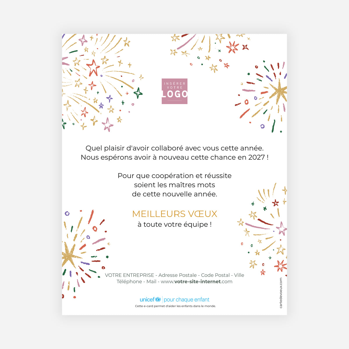 Feux de Joie | Vœux professionnels • Carte virtuelle • eCard Image photo N° 1