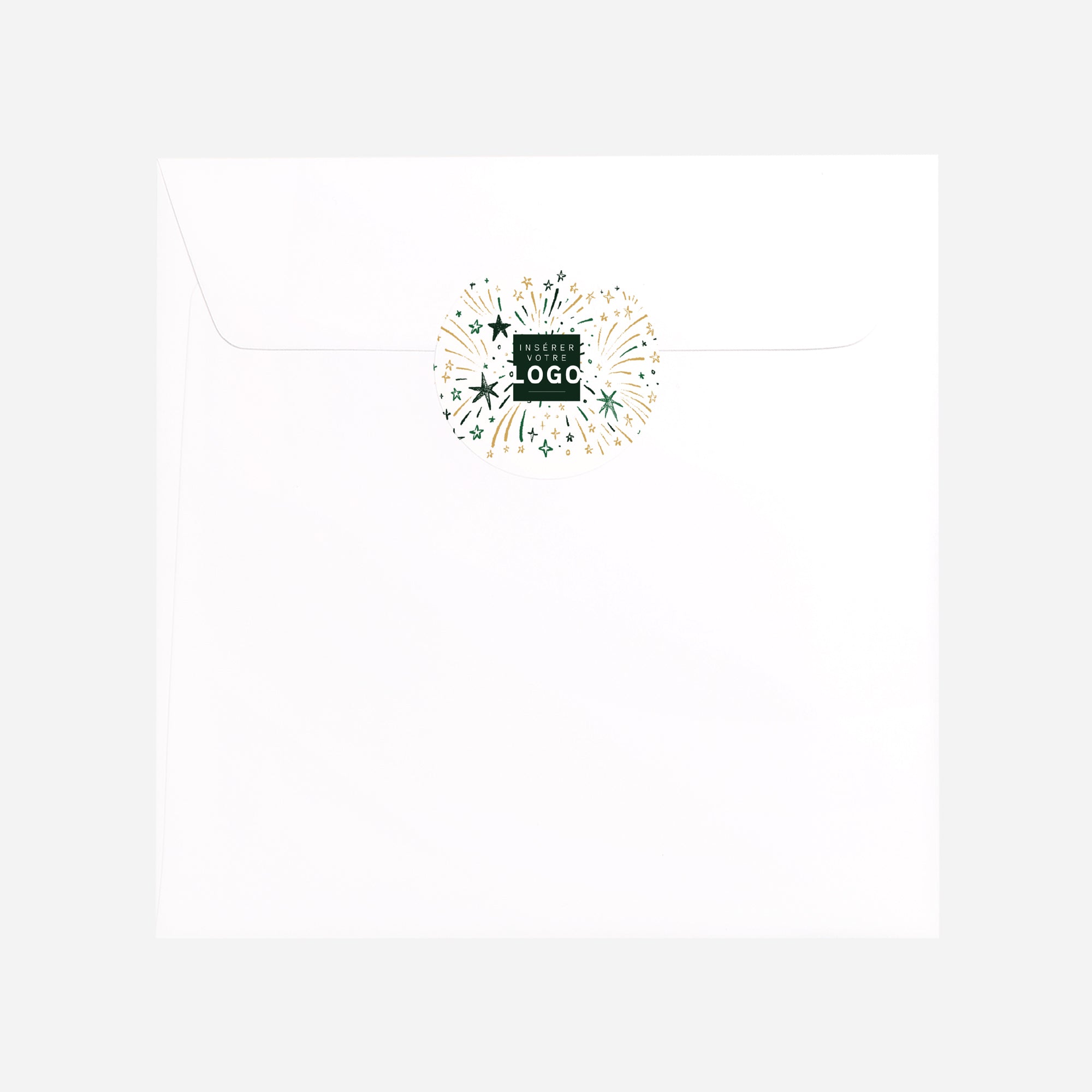 Feu d'étoiles d'or | Vœux professionnels • Sticker • Rond photo N° 3