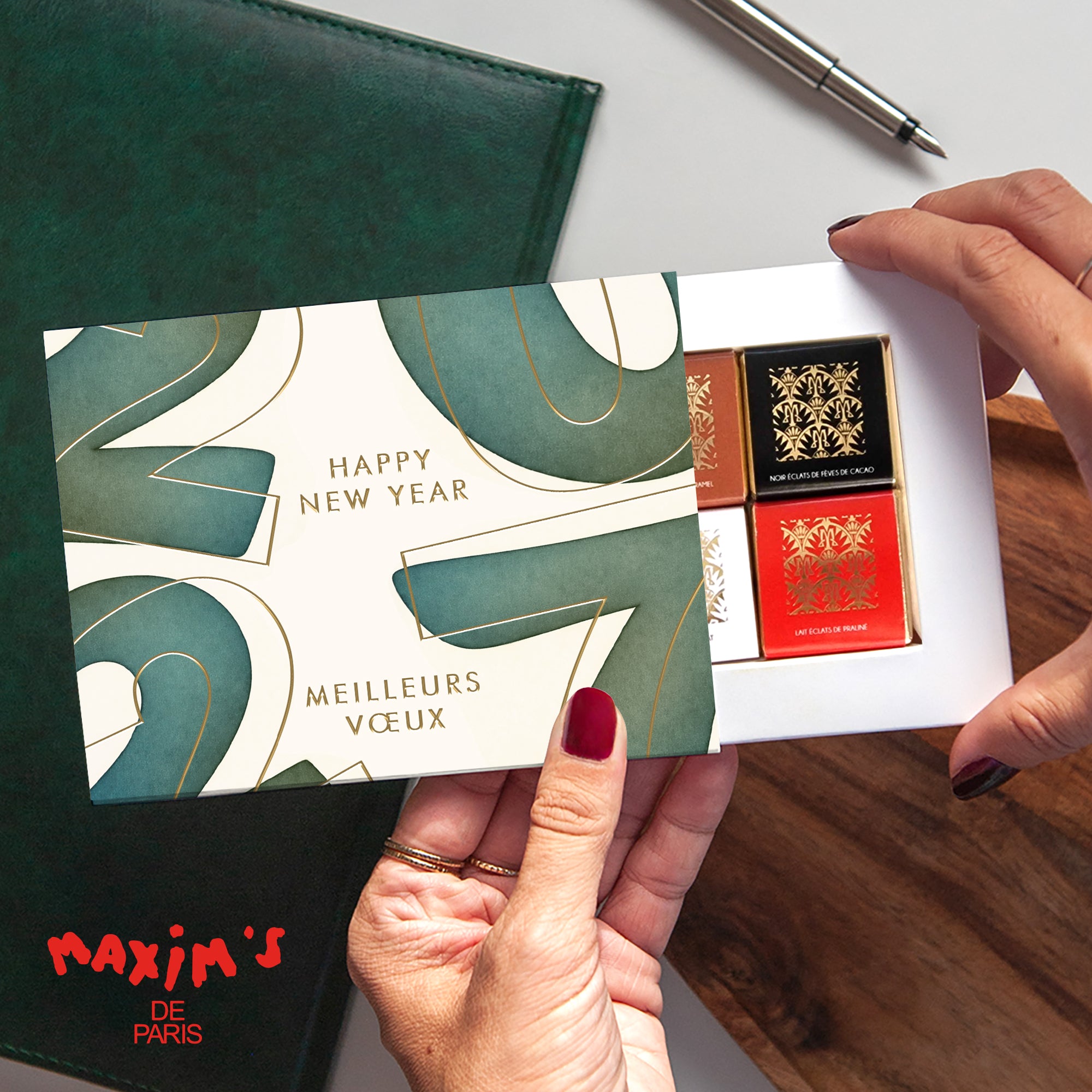 Céladon | Vœux professionnels • Boite chocolat personnalisée • Maxim's de Paris photo N° 1