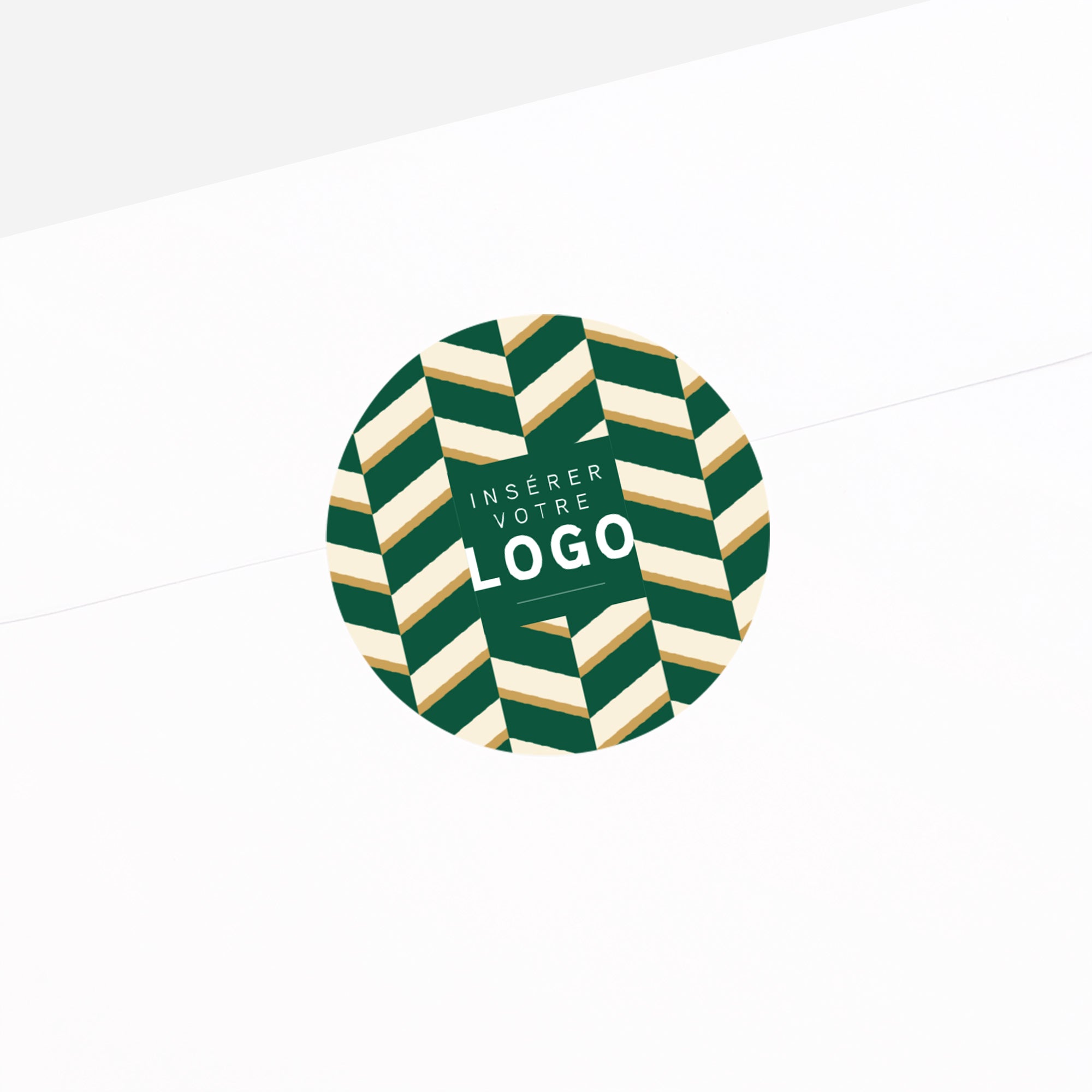 Chevron Émeraude | Vœux professionnels • Sticker • Rond photo N° 2
