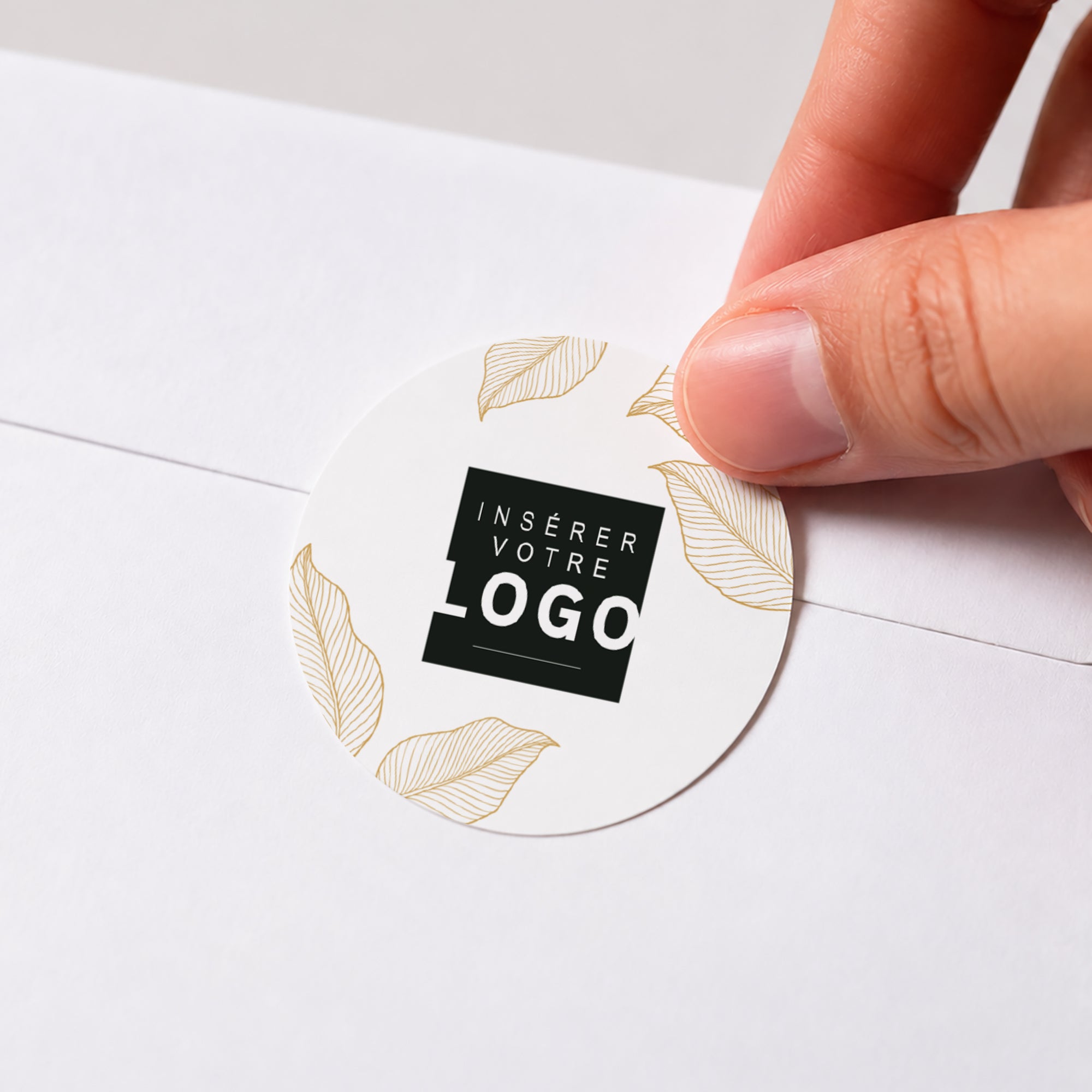 Feuillage Précieux | Vœux professionnels • Sticker • Rond photo N° 1