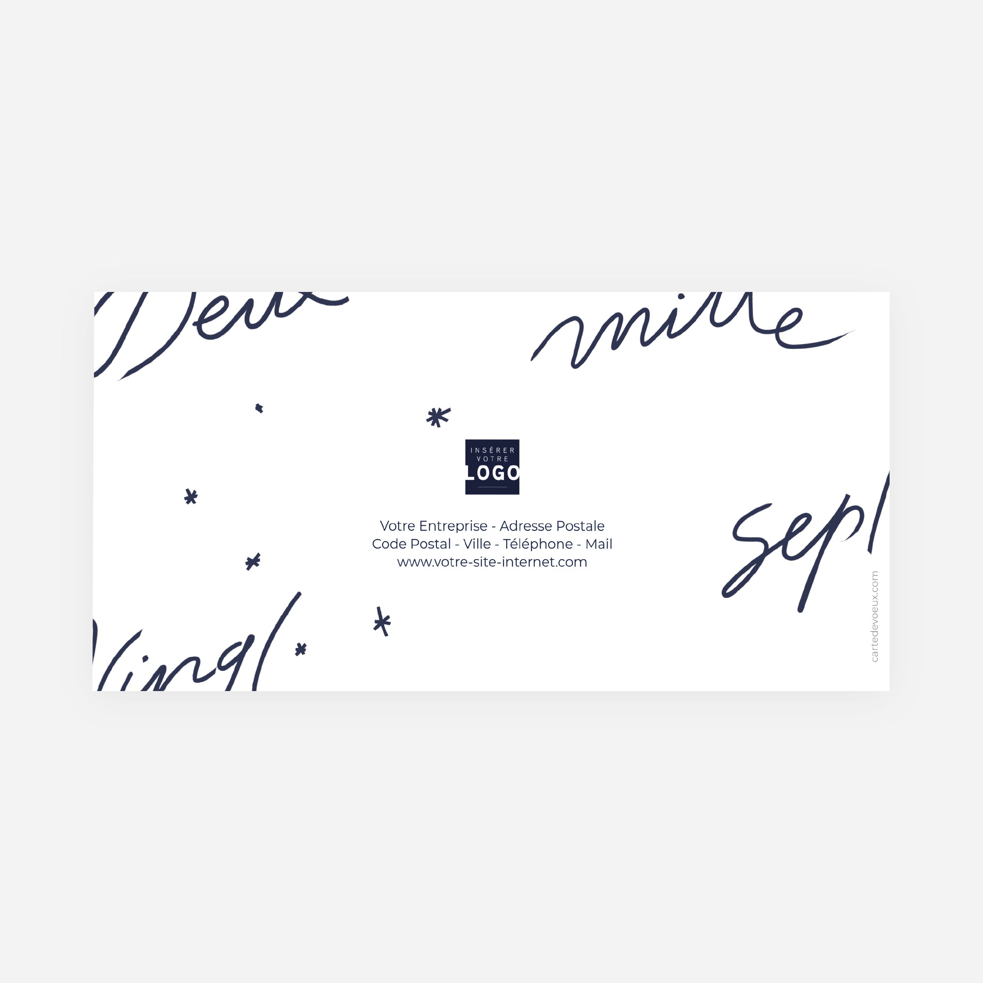 Golden year | Vœux professionnels • Carte de voeux dorure • Rectangle double photo N° 3