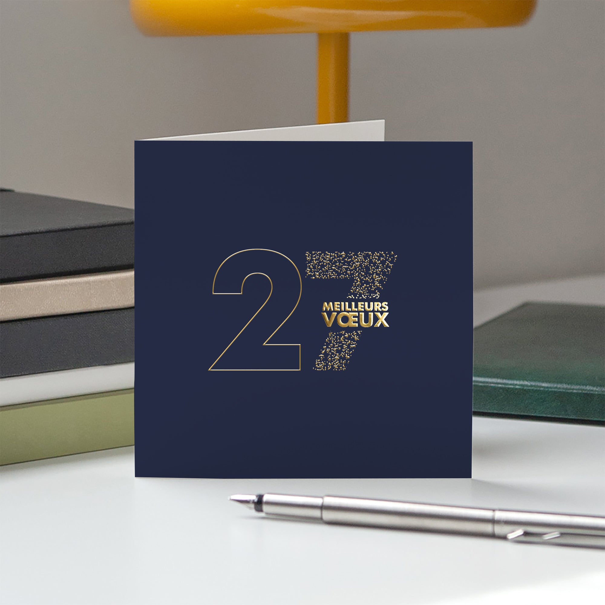 Point d’Or | Vœux professionnels • Carte de voeux dorure • Carré double photo N° 5