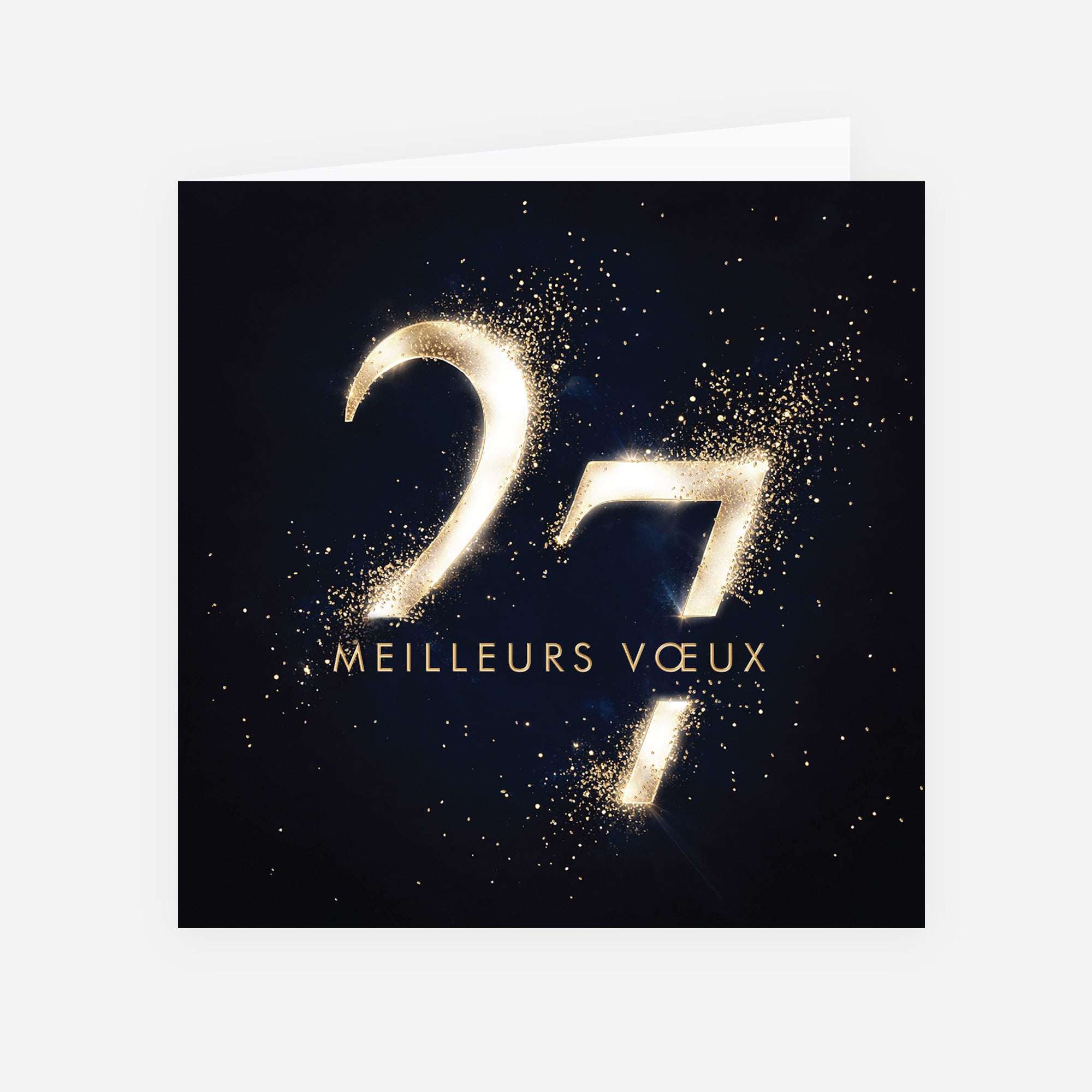 Impulsion Dorée | Vœux professionnels • Carte de voeux dorure • Carré double photo N° 1