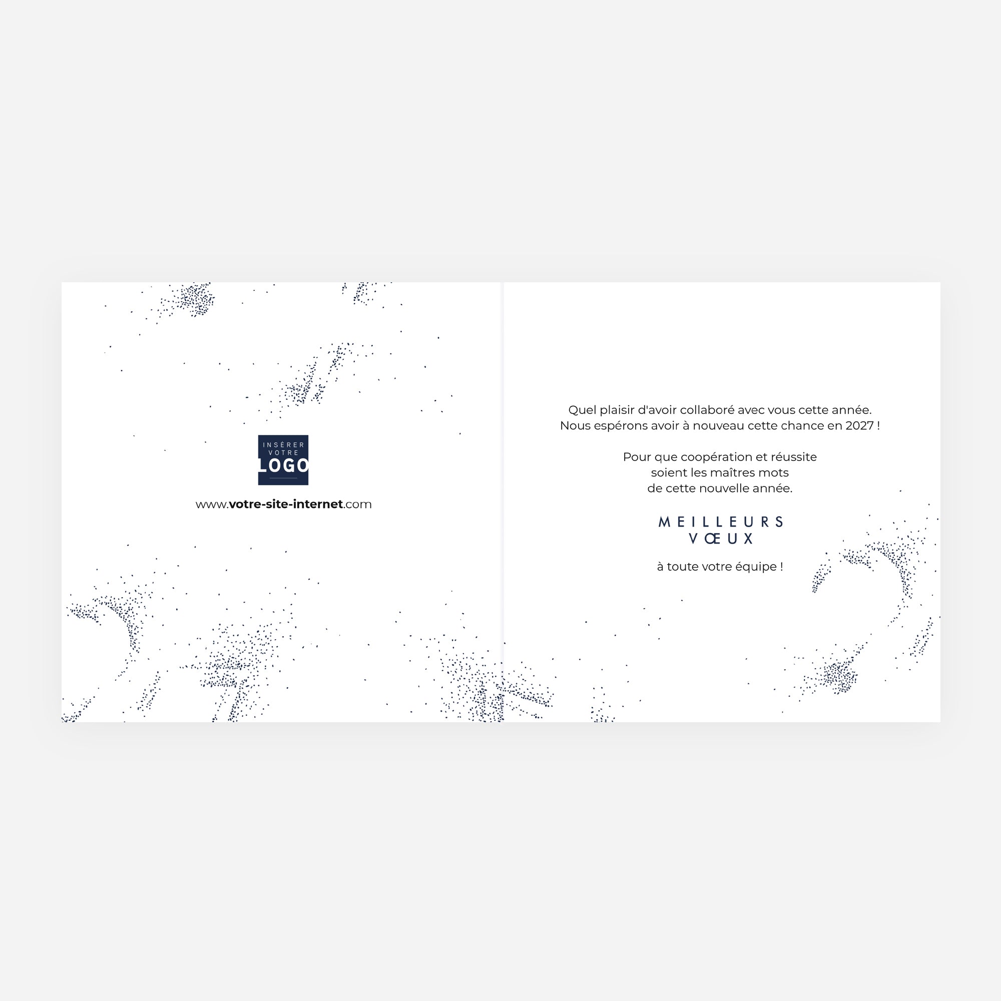 Impulsion Dorée | Vœux professionnels • Carte de voeux dorure • Carré double photo N° 2