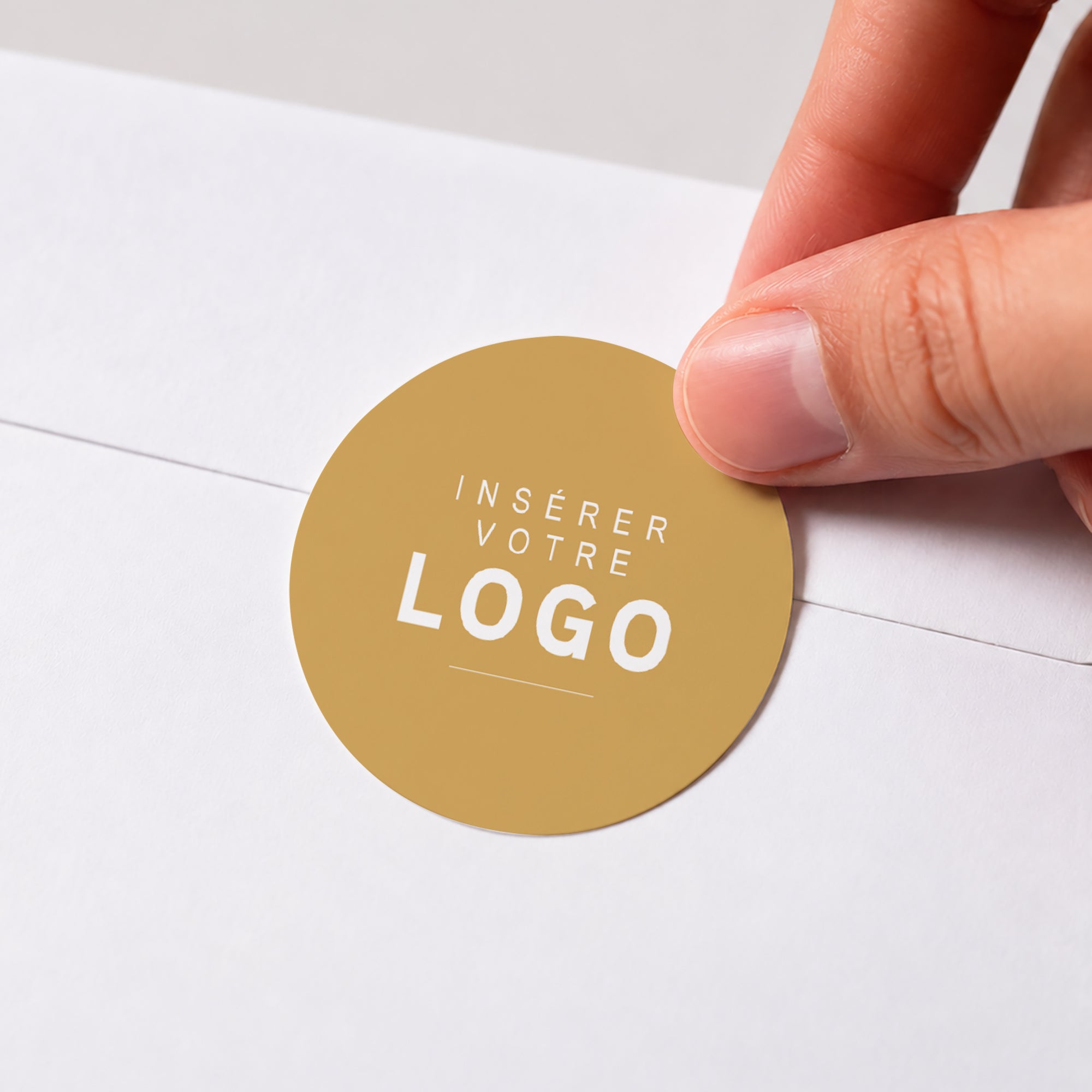 Lignes d’Or | Vœux professionnels • Sticker • Rond photo N° 1