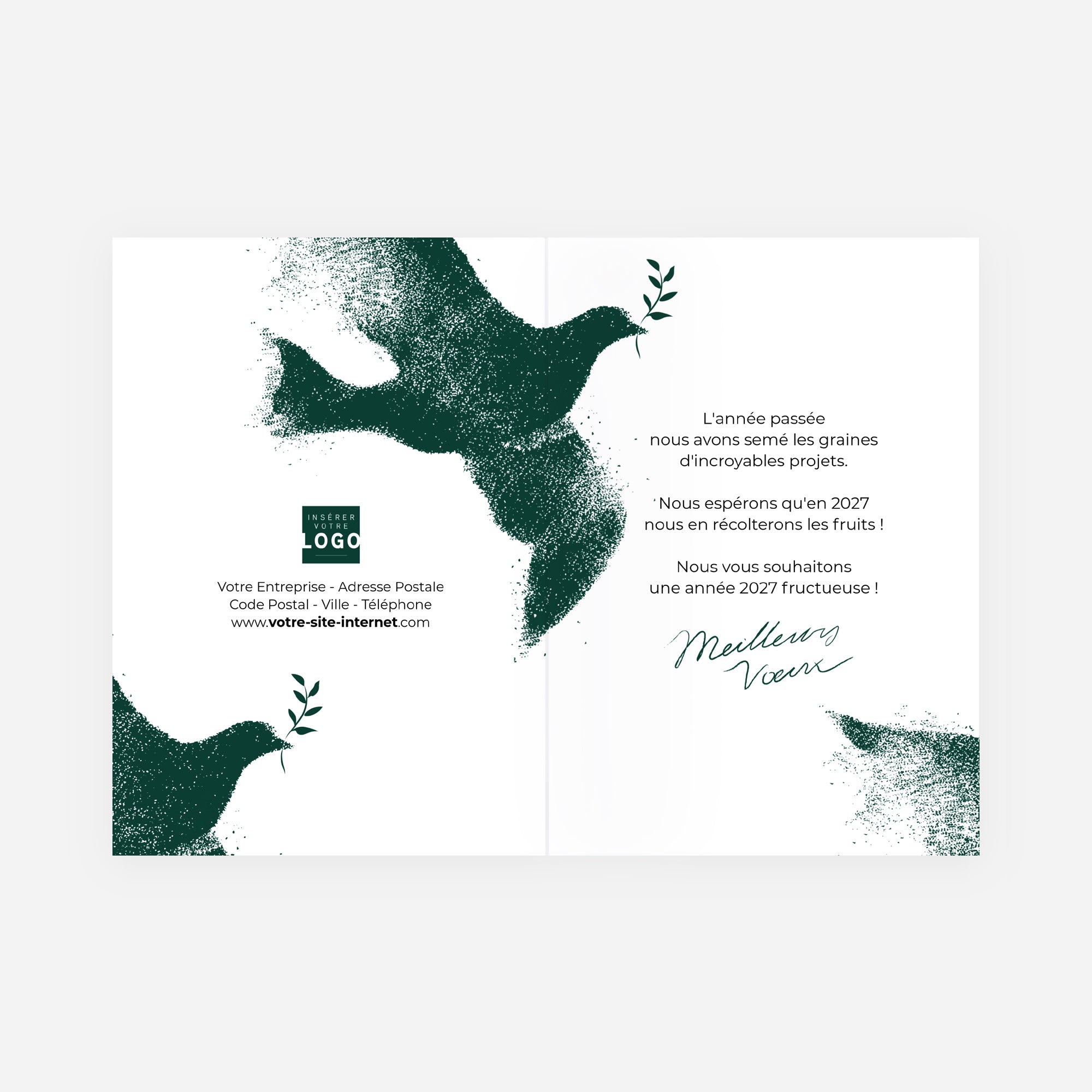 Messager de paix | Vœux professionnels • Carte de voeux • BR2-RV photo N° 2