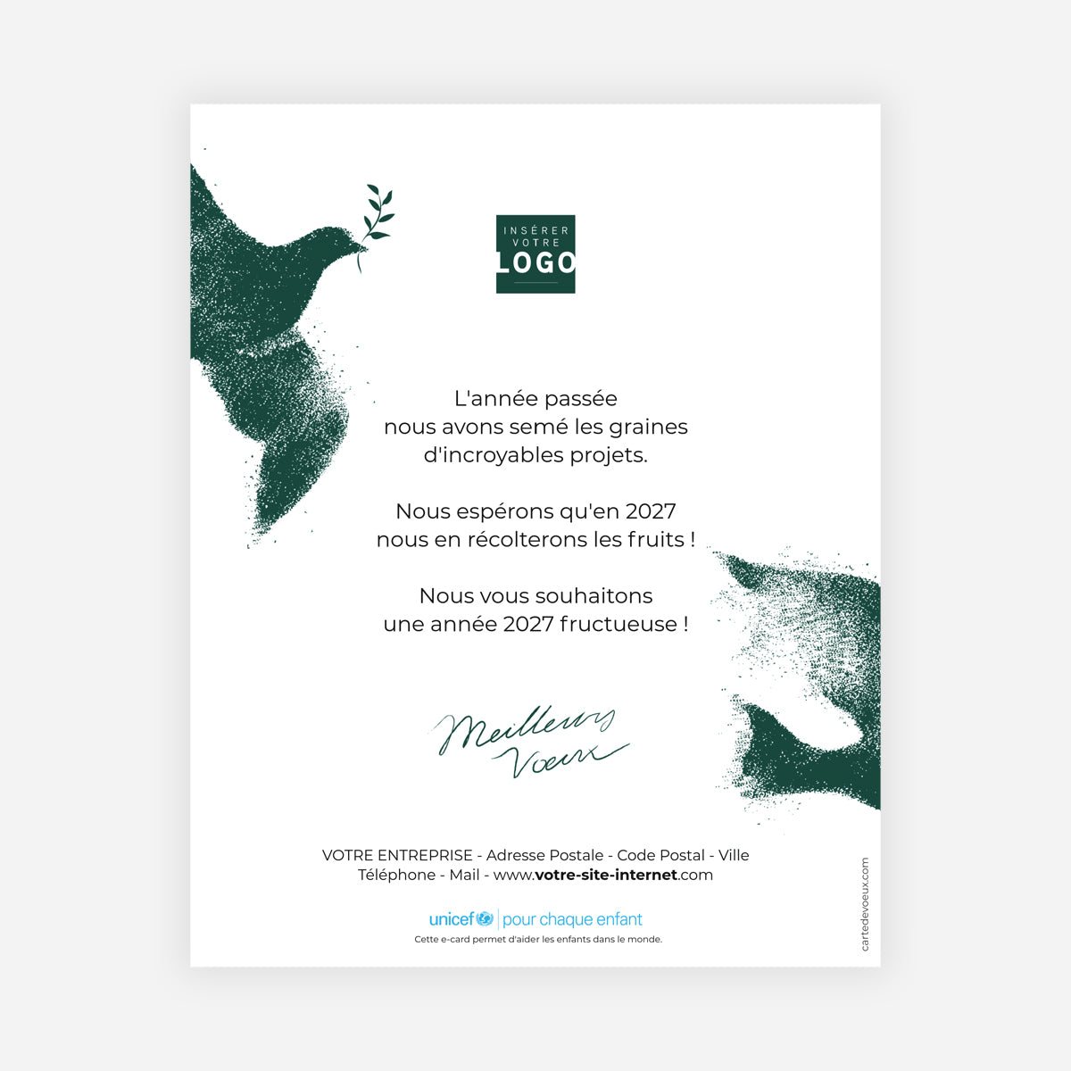 Messager de paix | Vœux professionnels • Carte virtuelle • eCard Image photo N° 1