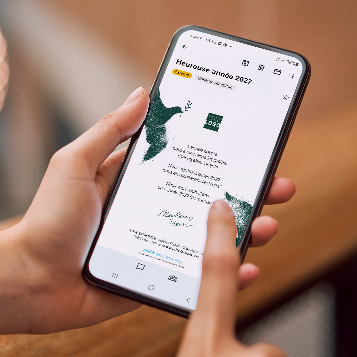Messager de paix | Vœux professionnels • Carte virtuelle • eCard Image photo N° 2