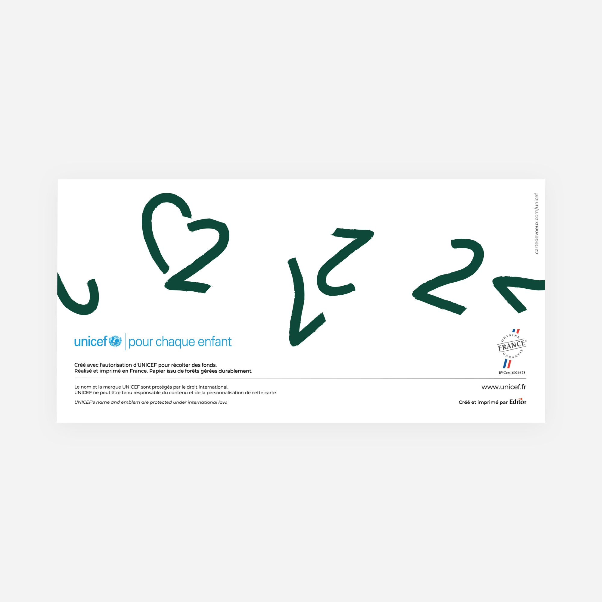 Au Cœur de l’Avenir | Vœux professionnels • Carte de voeux dorure • Rectangle double photo N° 3
