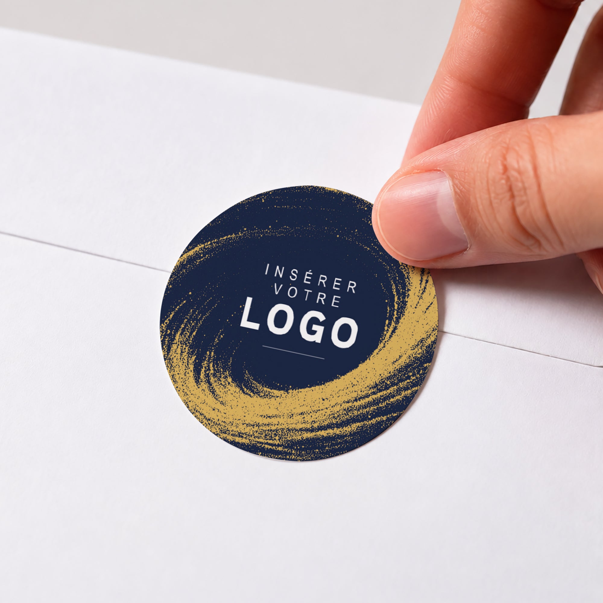 Spirale Dorée | Vœux professionnels • Sticker • Rond photo N° 1