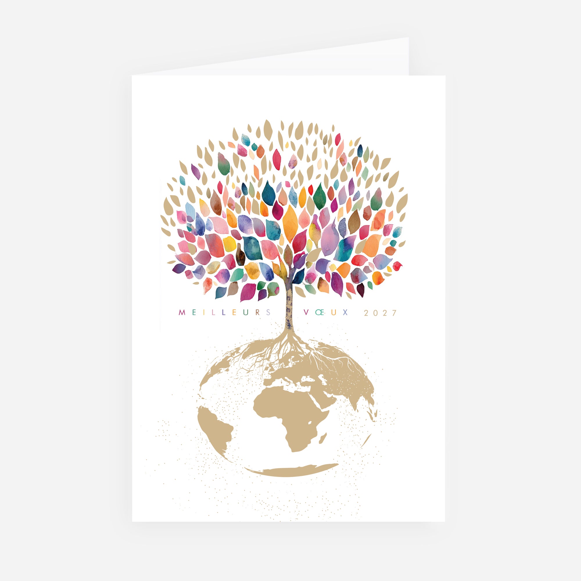 L’Arbre des Diversités | Vœux professionnels • Carte de voeux • Double volet portrait photo N° 1