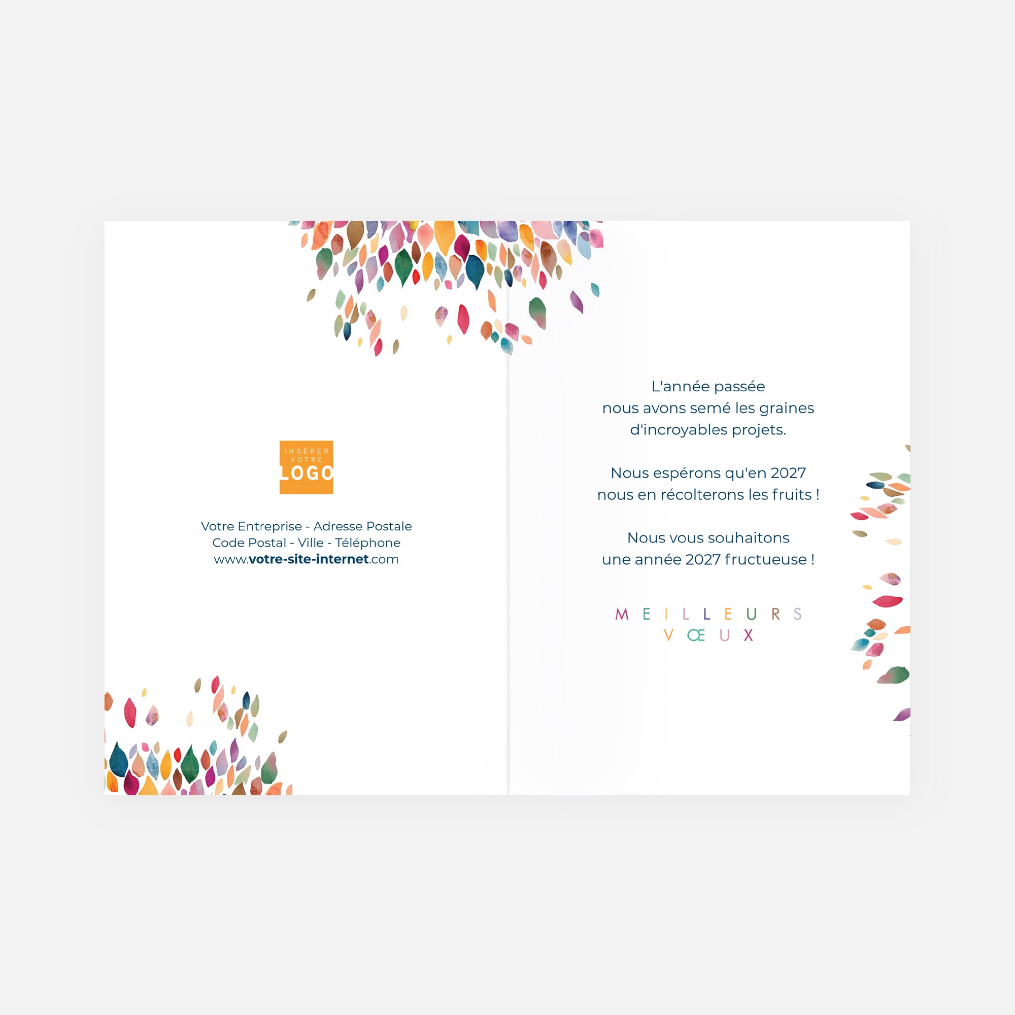 L’Arbre des Diversités | Vœux professionnels • Carte de voeux • Double volet portrait photo N° 2