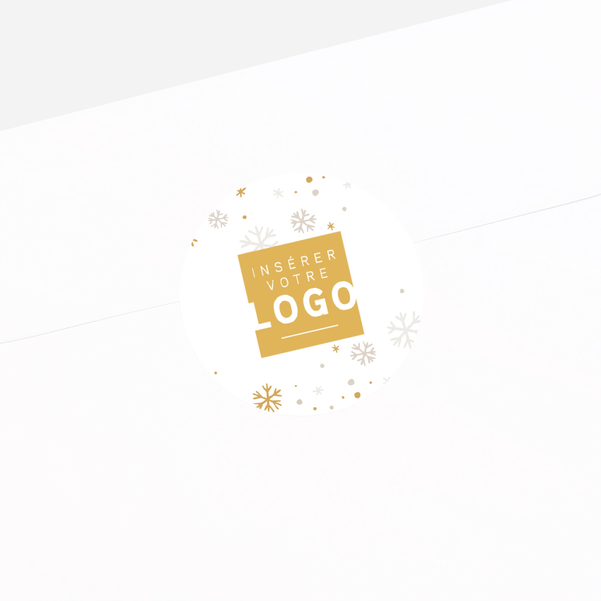 Neige Précieuse | Vœux professionnels • Sticker • Rond photo N° 2