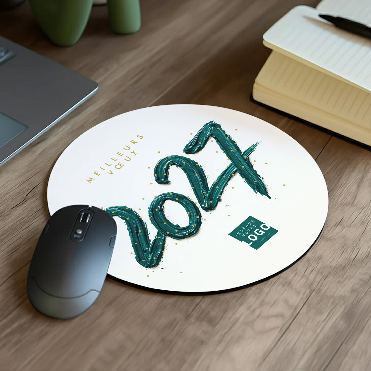 Millésime Précieux | Cadeau entreprise • Tapis de souris • Rond photo N° 1