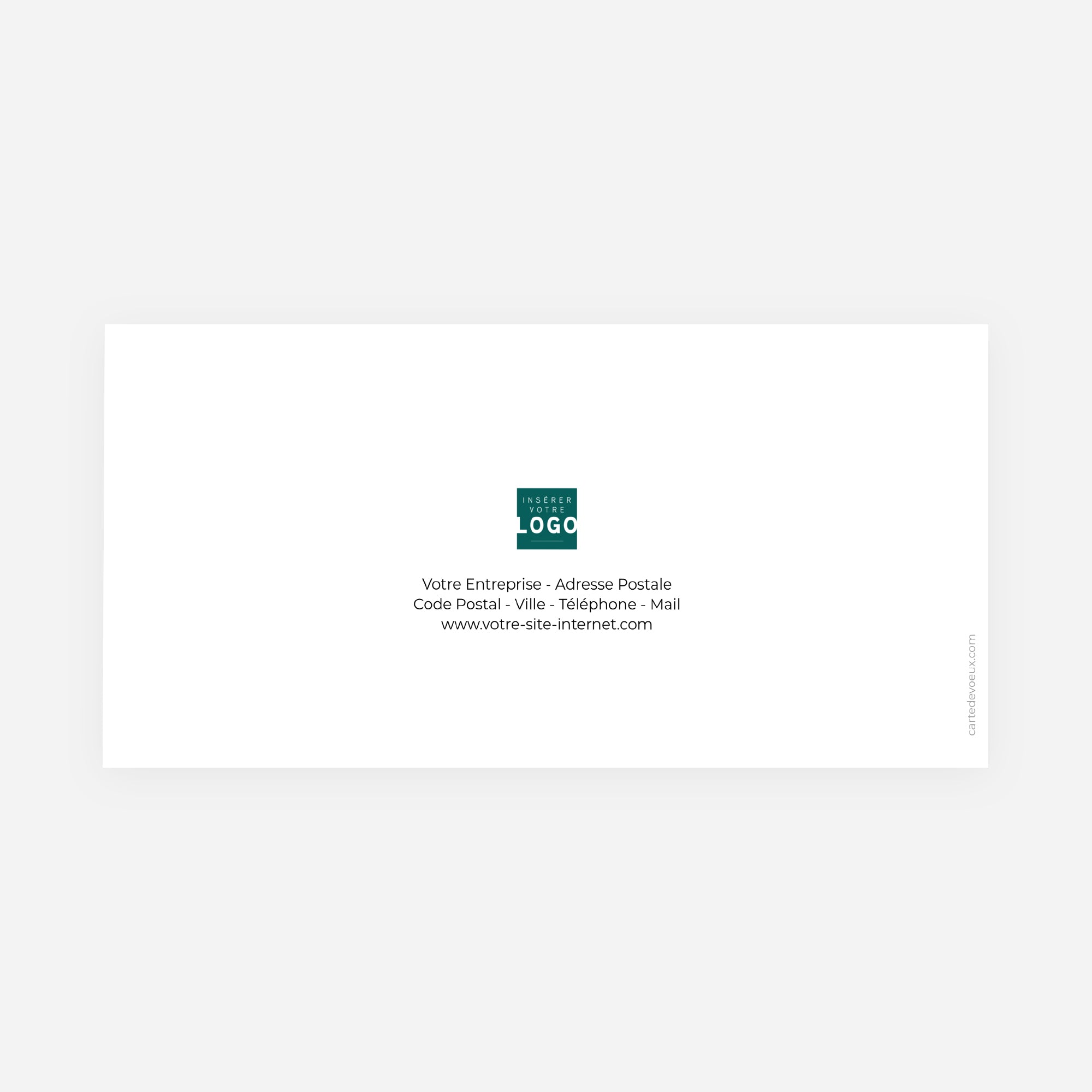 Millésime Précieux | Vœux professionnels • Carte de voeux dorure • Rectangle double photo N° 3