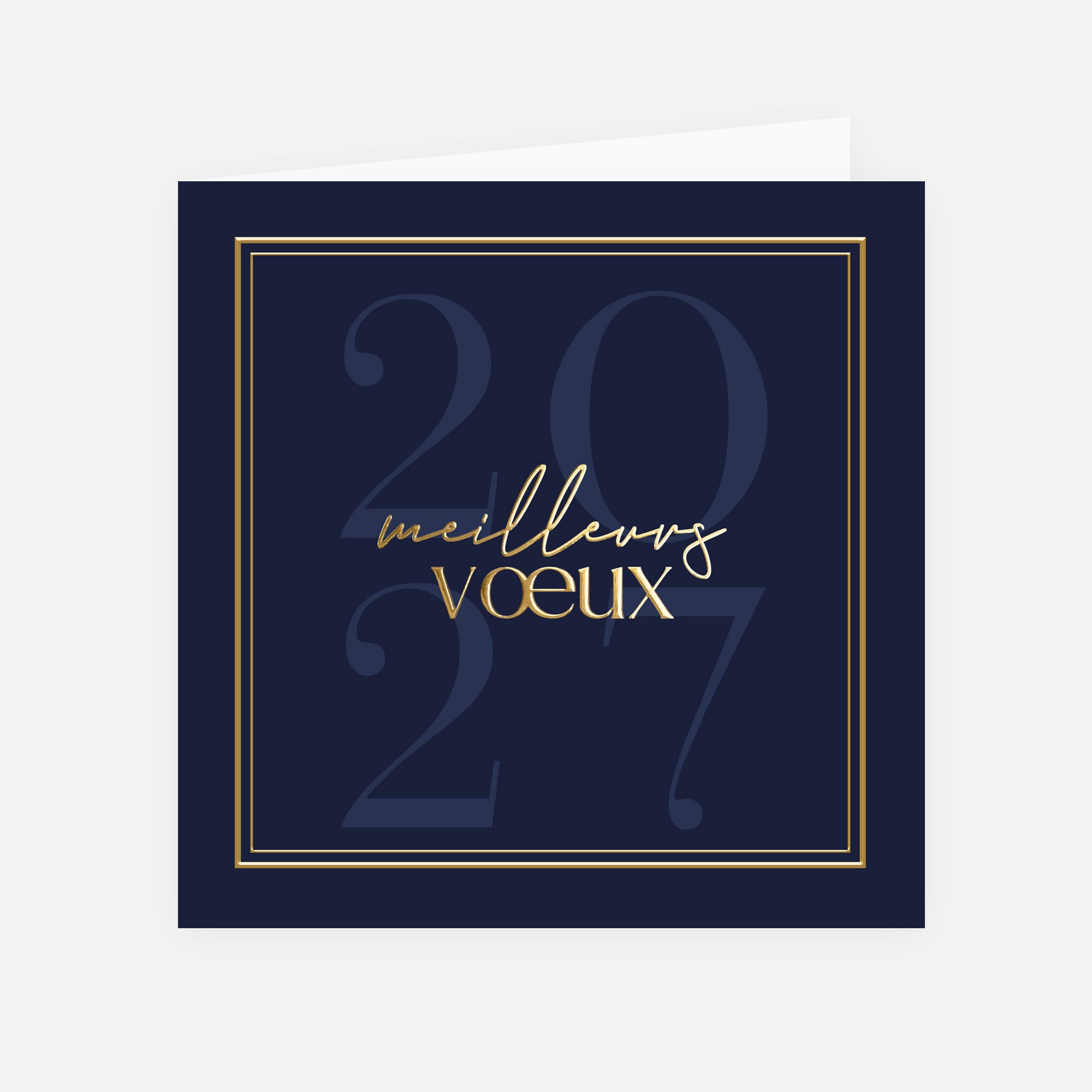 Cadre Précieux | Vœux professionnels • Carte de voeux dorure • Carré double photo N° 1