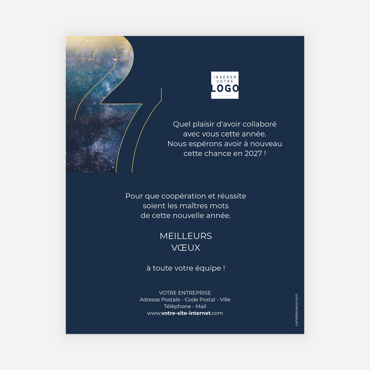 Infini Bleu | Vœux professionnels • Carte virtuelle • eCard Image photo N° 1