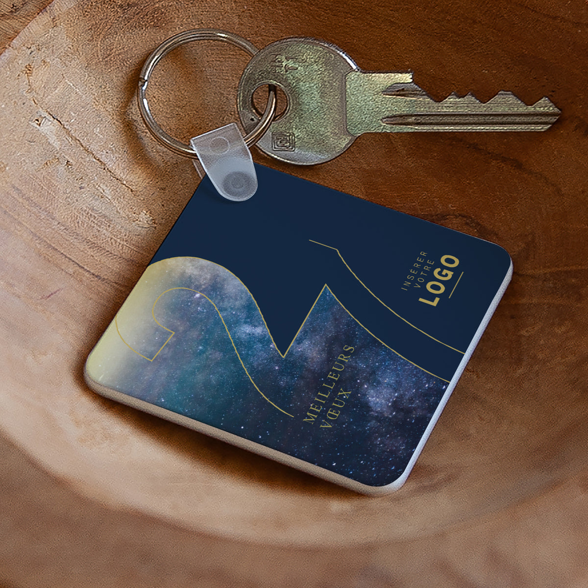 Infini Bleu | Cadeau entreprise • Porte-clés • Carré photo N° 1