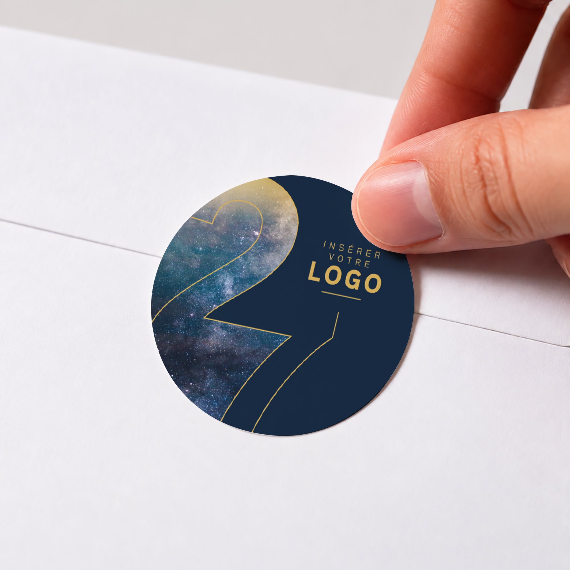 Infini Bleu | Vœux professionnels • Sticker • Rond photo N° 1