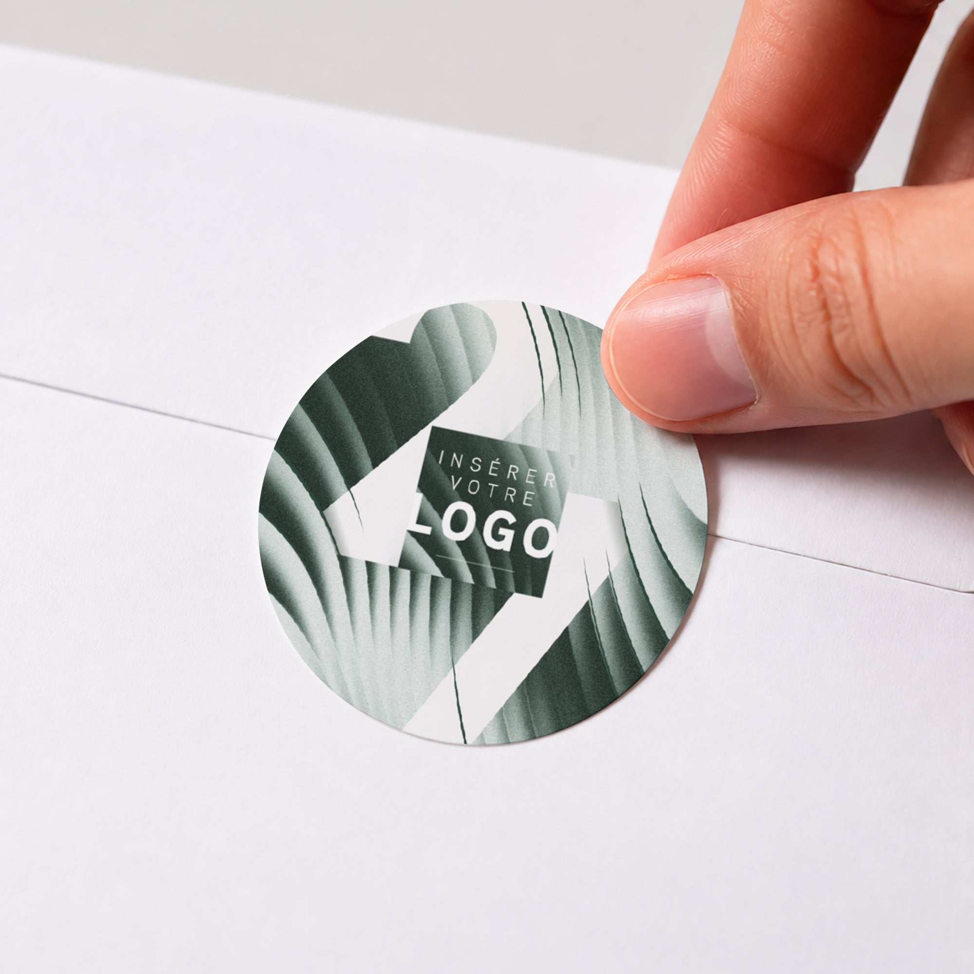 Ondes Graphiques | Vœux professionnels • Sticker • Rond photo N° 1