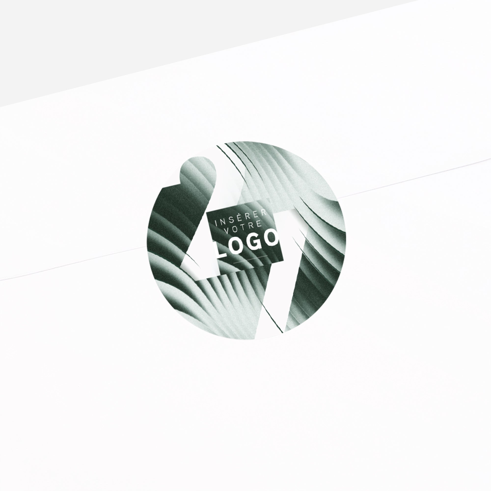 Ondes Graphiques | Vœux professionnels • Sticker • Rond photo N° 2
