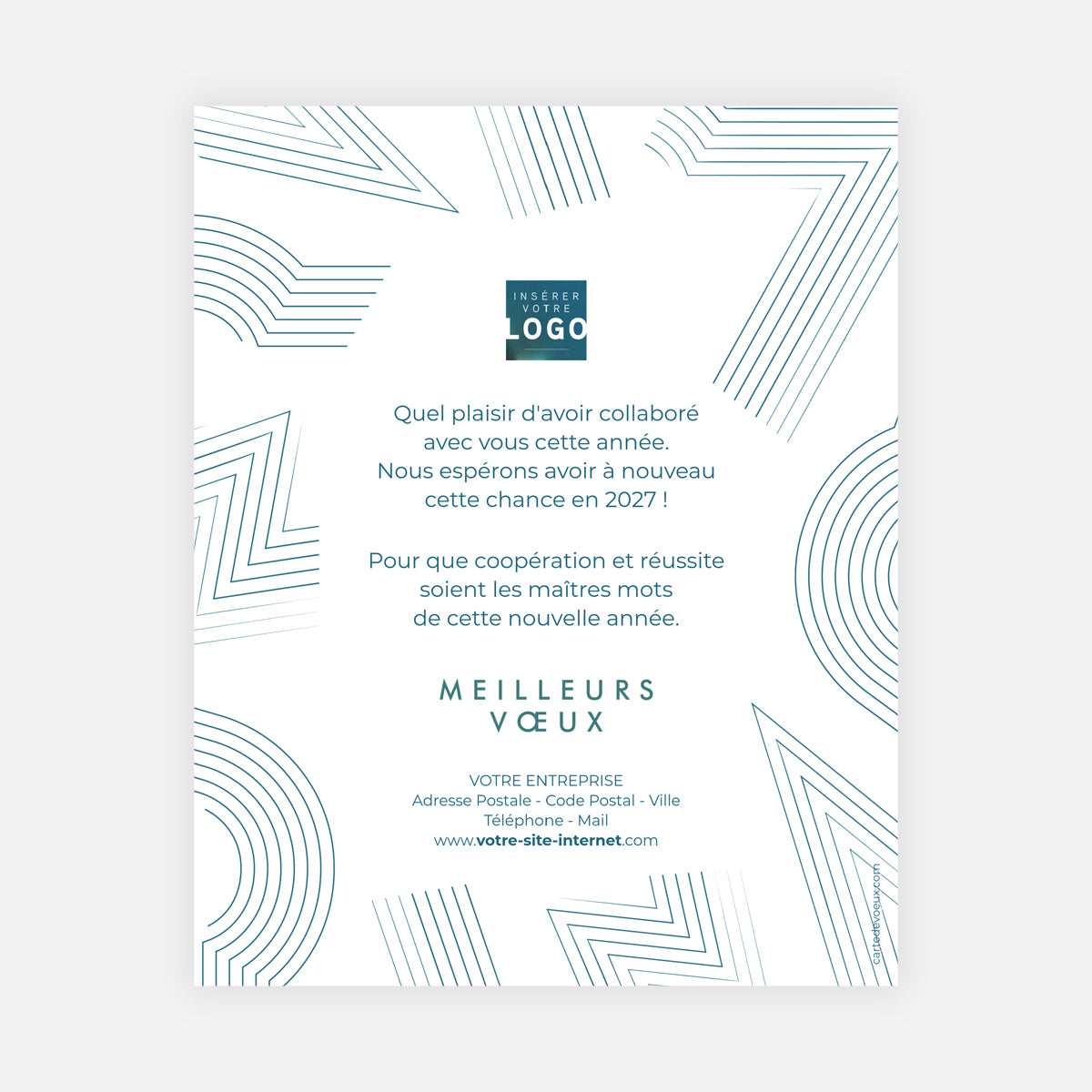 Lignes Dorées | Vœux professionnels • Carte virtuelle • eCard Image photo N° 1