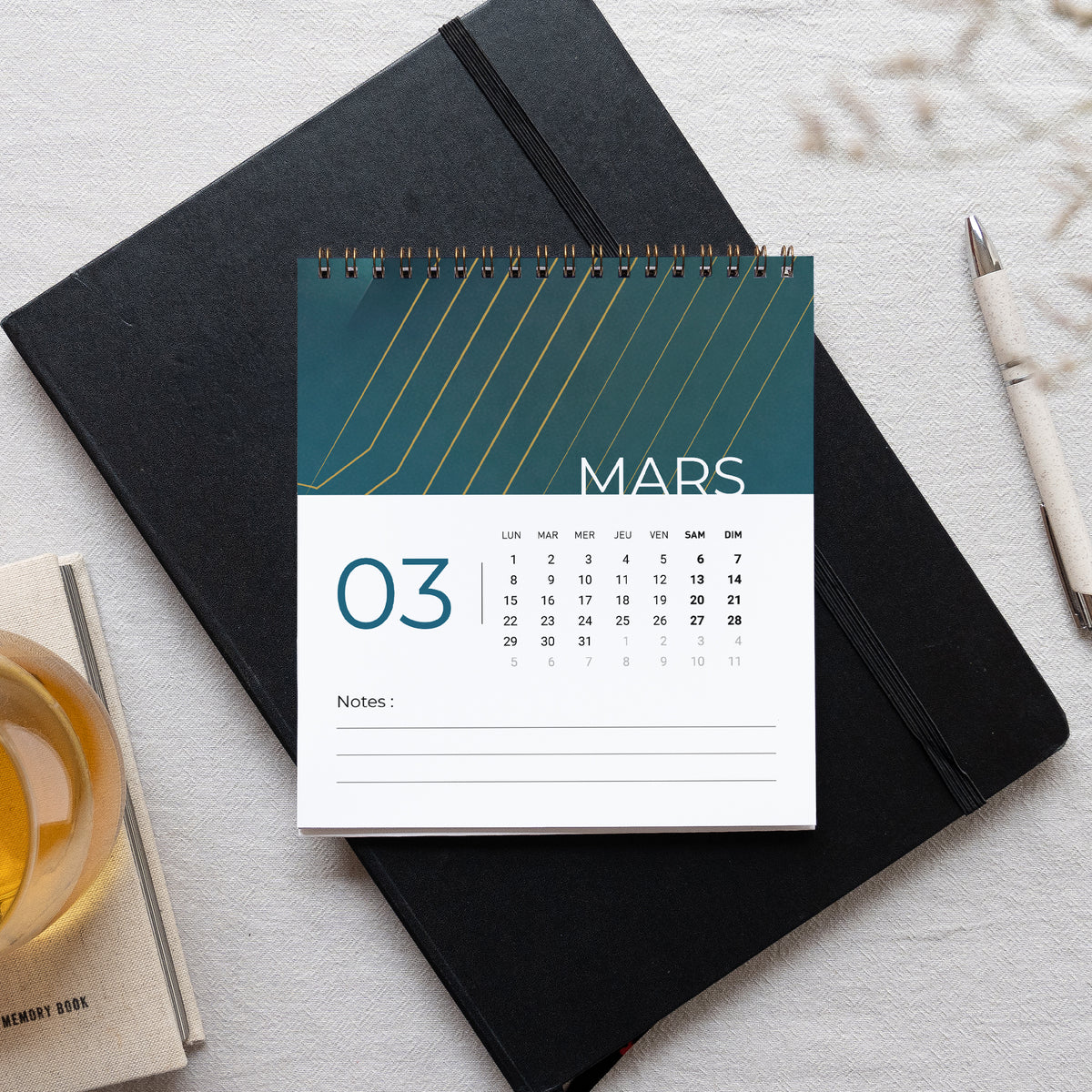 Lignes Dorées | Vœux professionnels • Calendrier professionnel • Chevalet photo N° 3