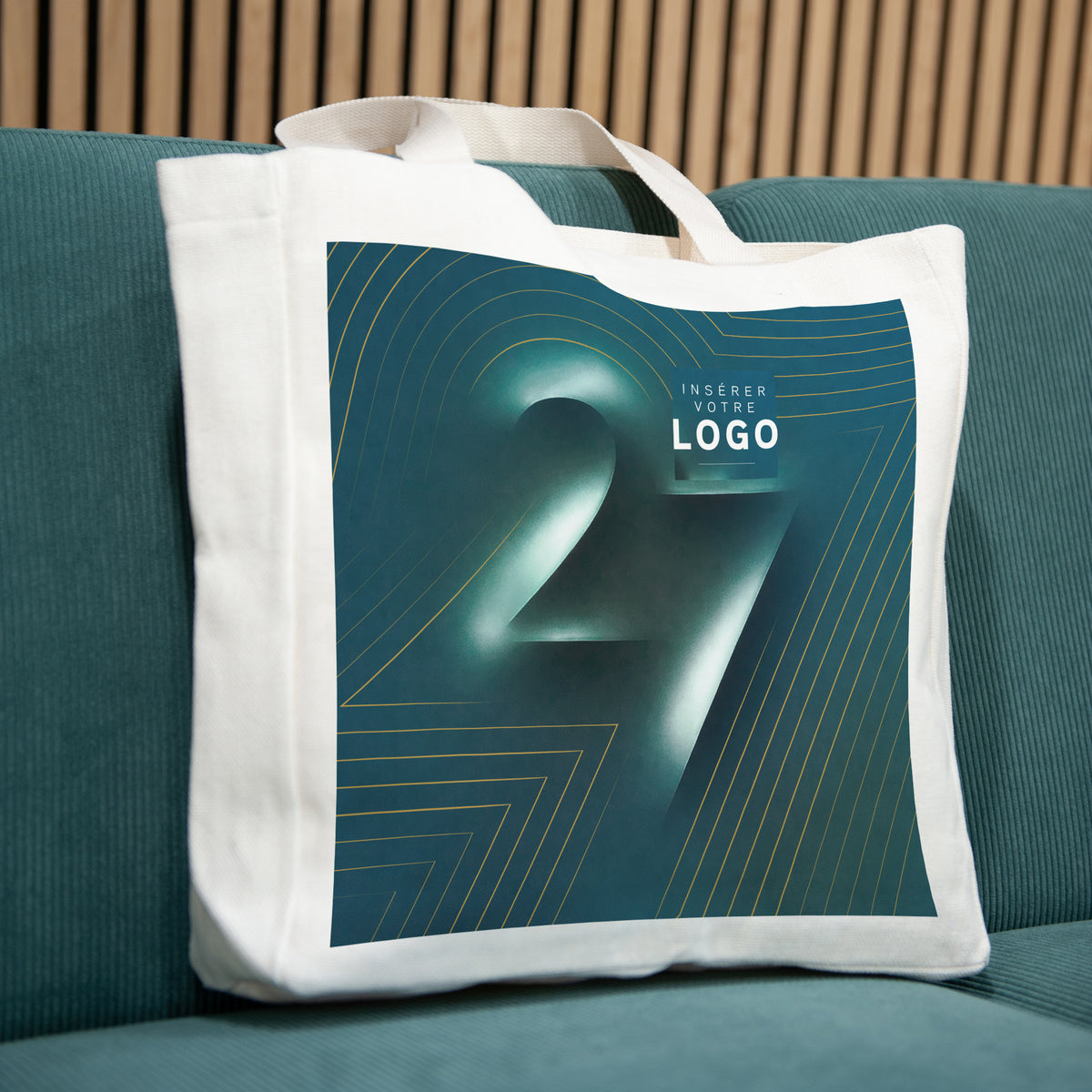 Lignes Dorées | Cadeau entreprise • Tote bag • 37,5 x 37 x 11 cm photo N° 2