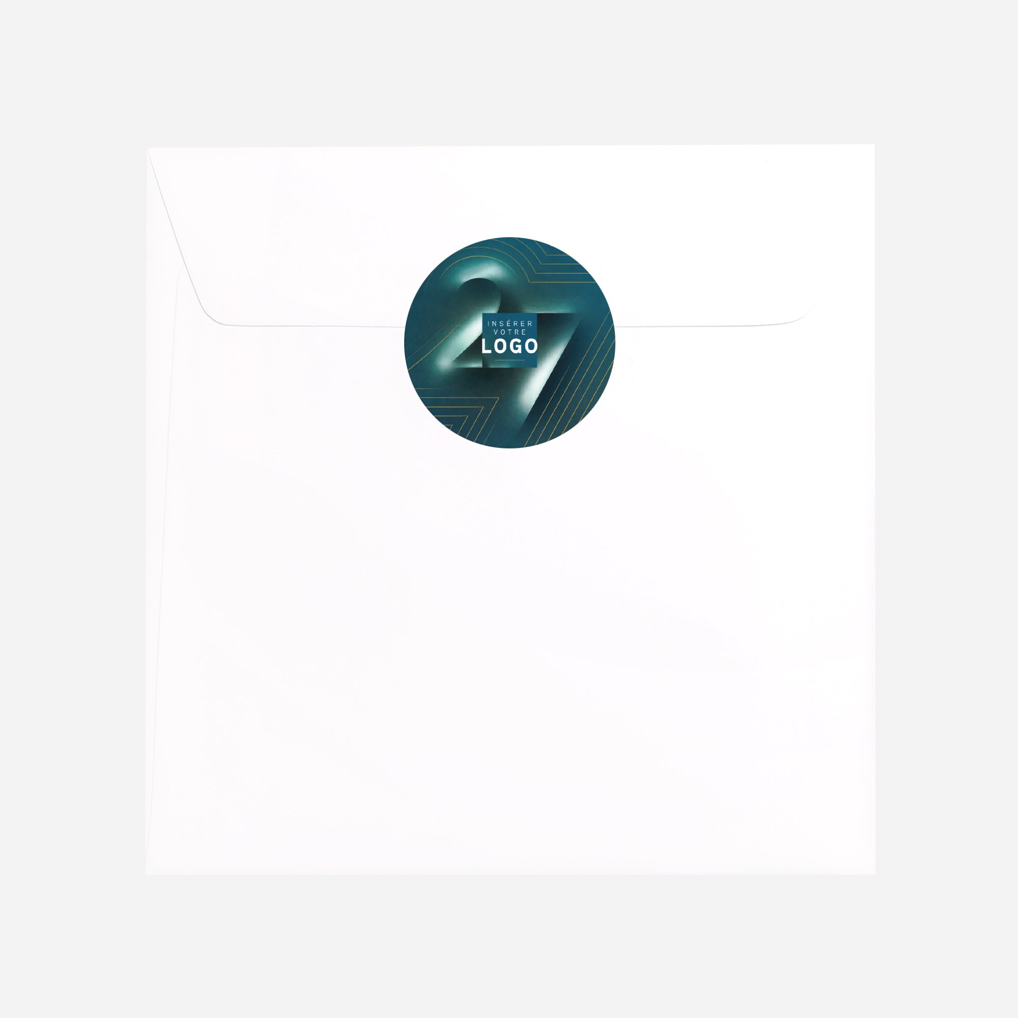 Lignes Dorées | Vœux professionnels • Sticker • Rond photo N° 3
