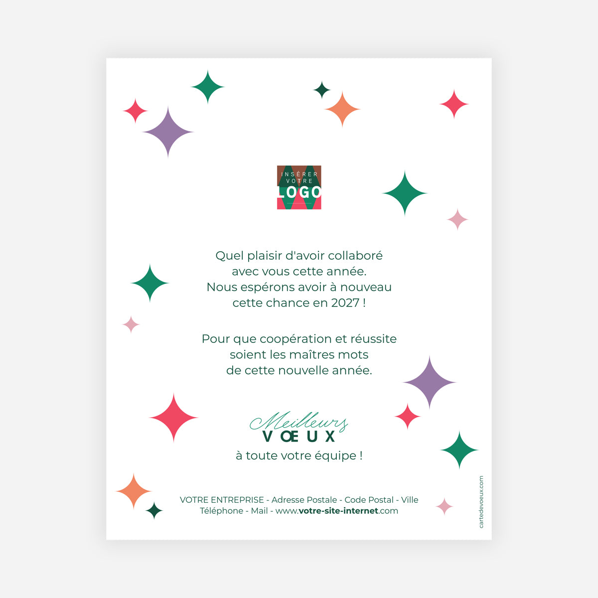 Rythme Coloré | Vœux professionnels • Carte virtuelle • eCard Image photo N° 1