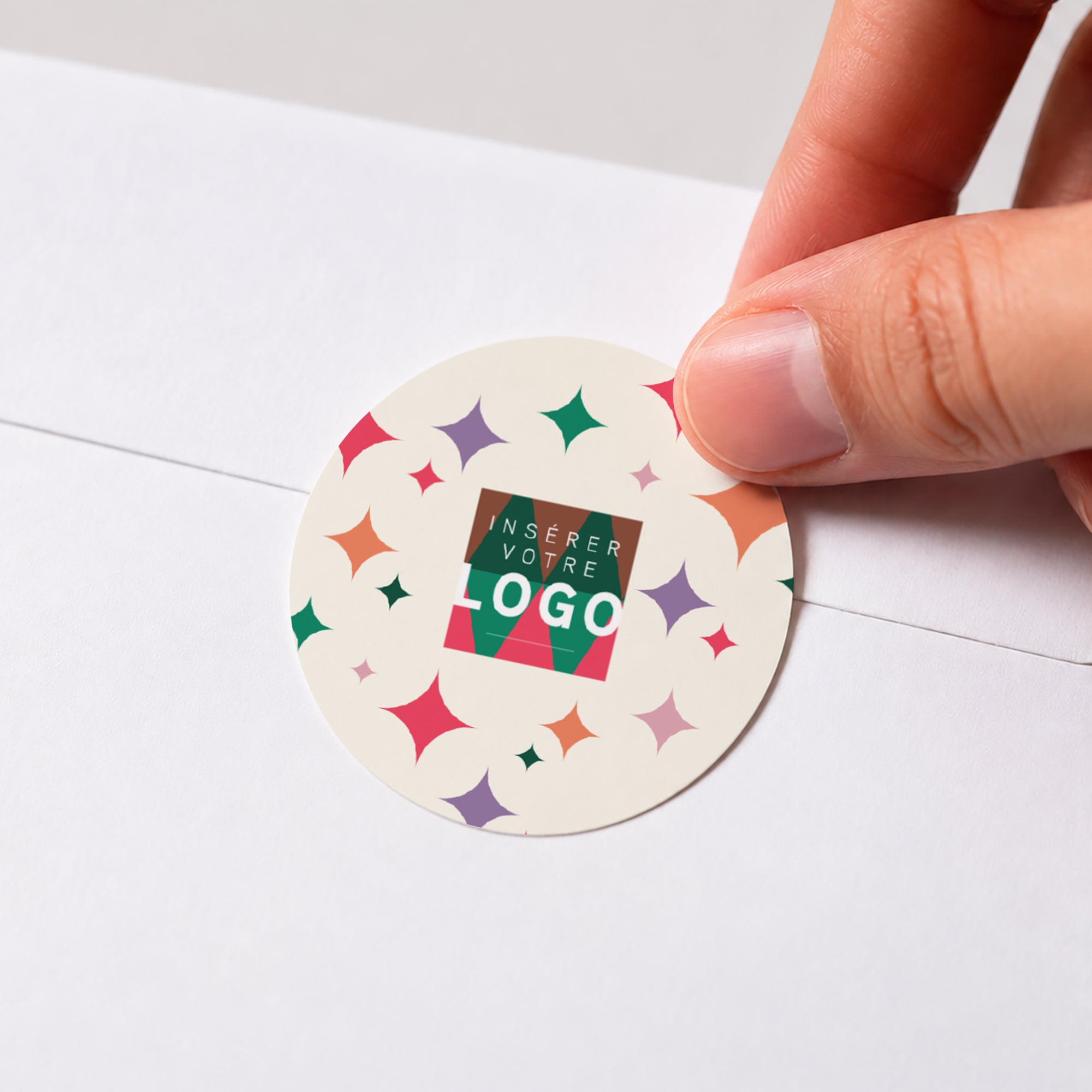 Rythme Coloré | Vœux professionnels • Sticker • Rond photo N° 1
