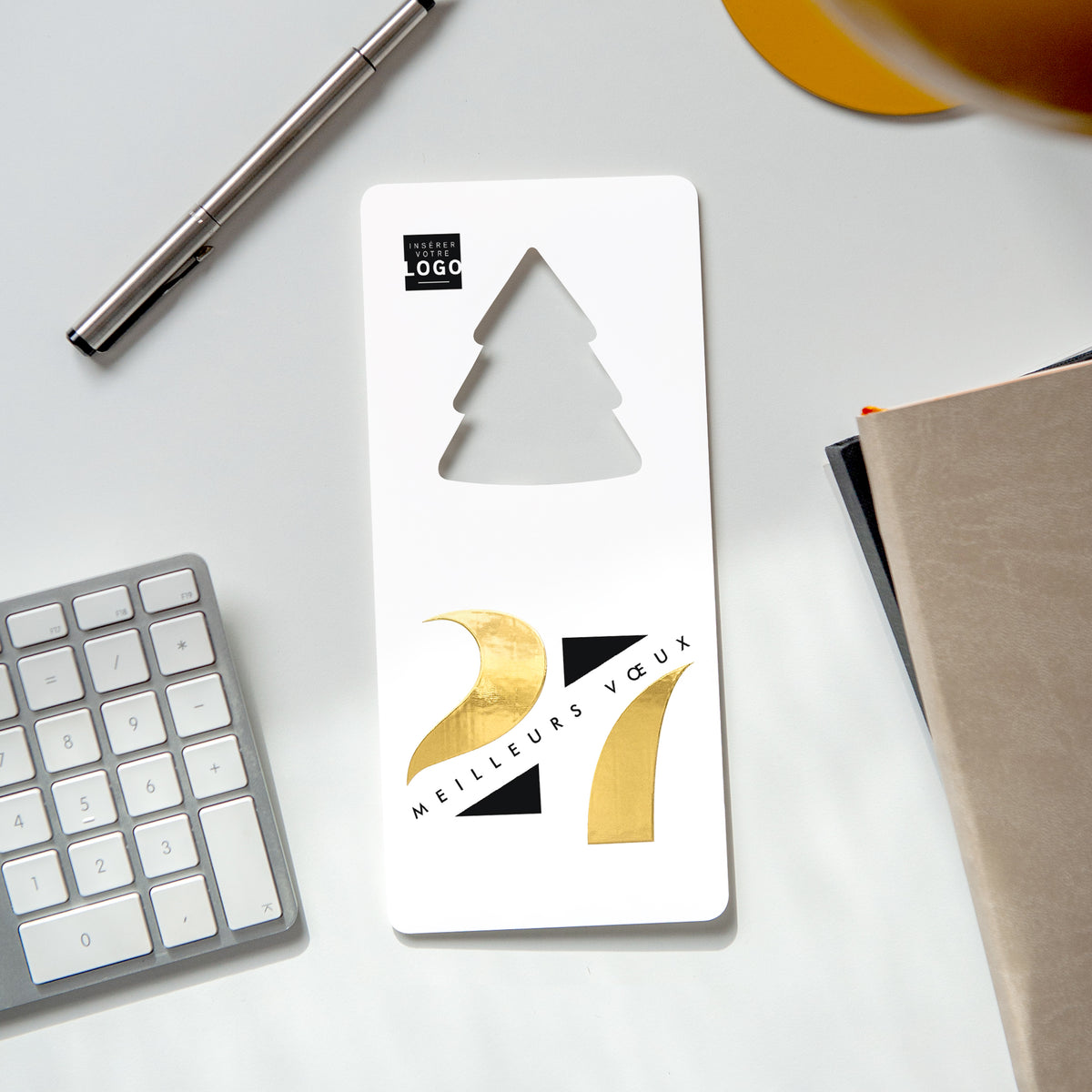 Allure Graphique | Vœux professionnels • Carte de voeux dorure • Sapin découpé photo N° 4