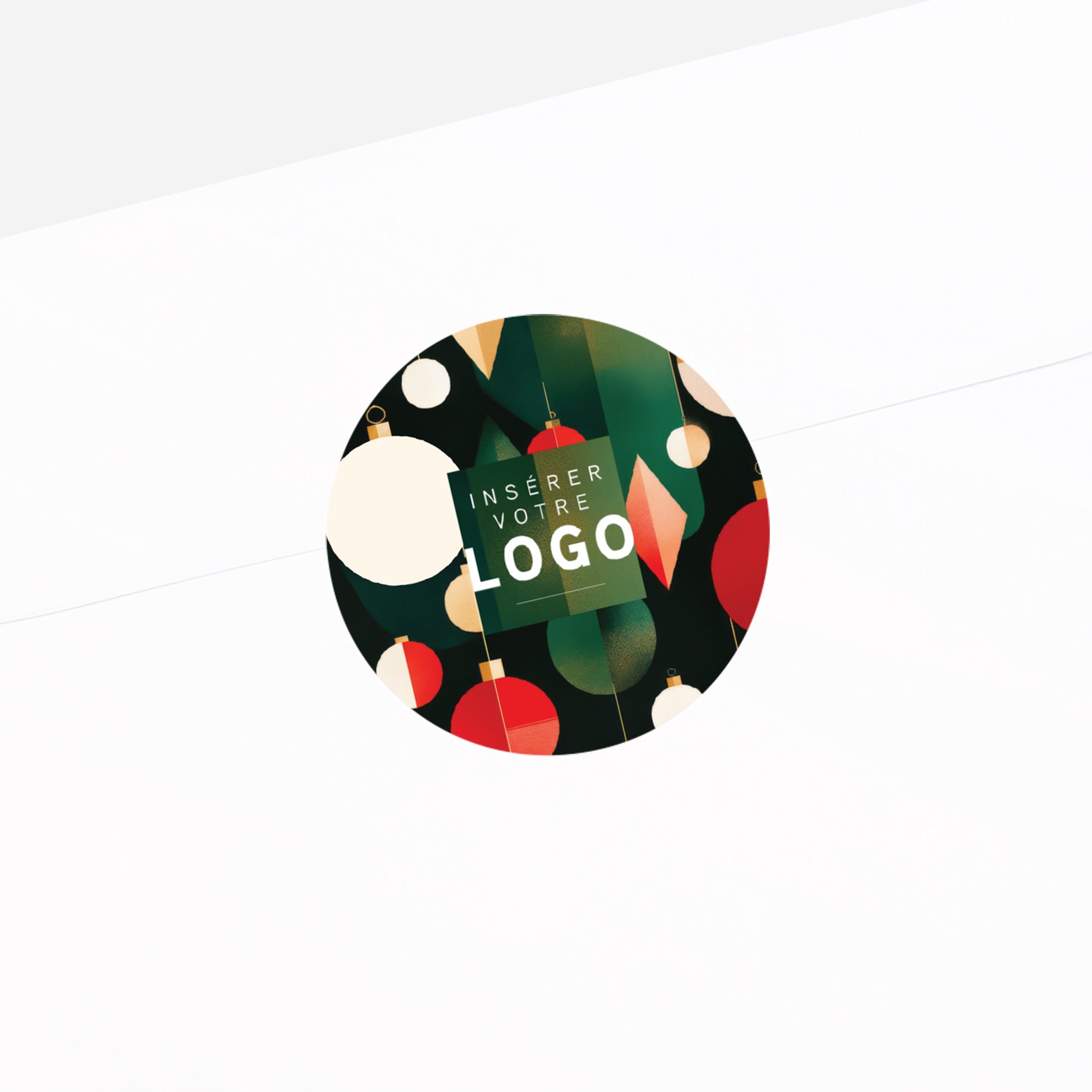 Ornements de fête | Vœux professionnels • Sticker • Rond photo N° 2