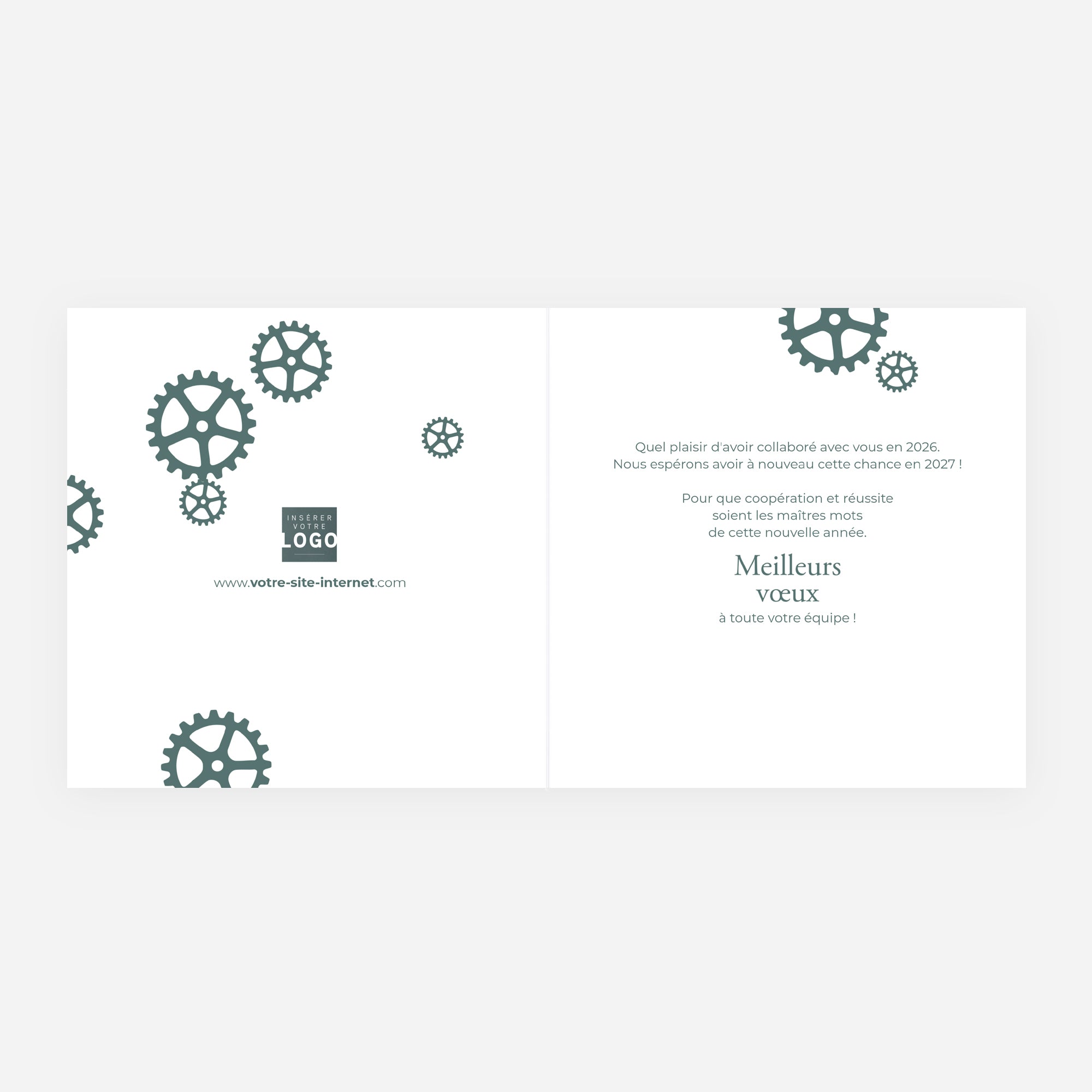 Force Collective | Vœux professionnels • Carte de voeux dorure • Carré double photo N° 2