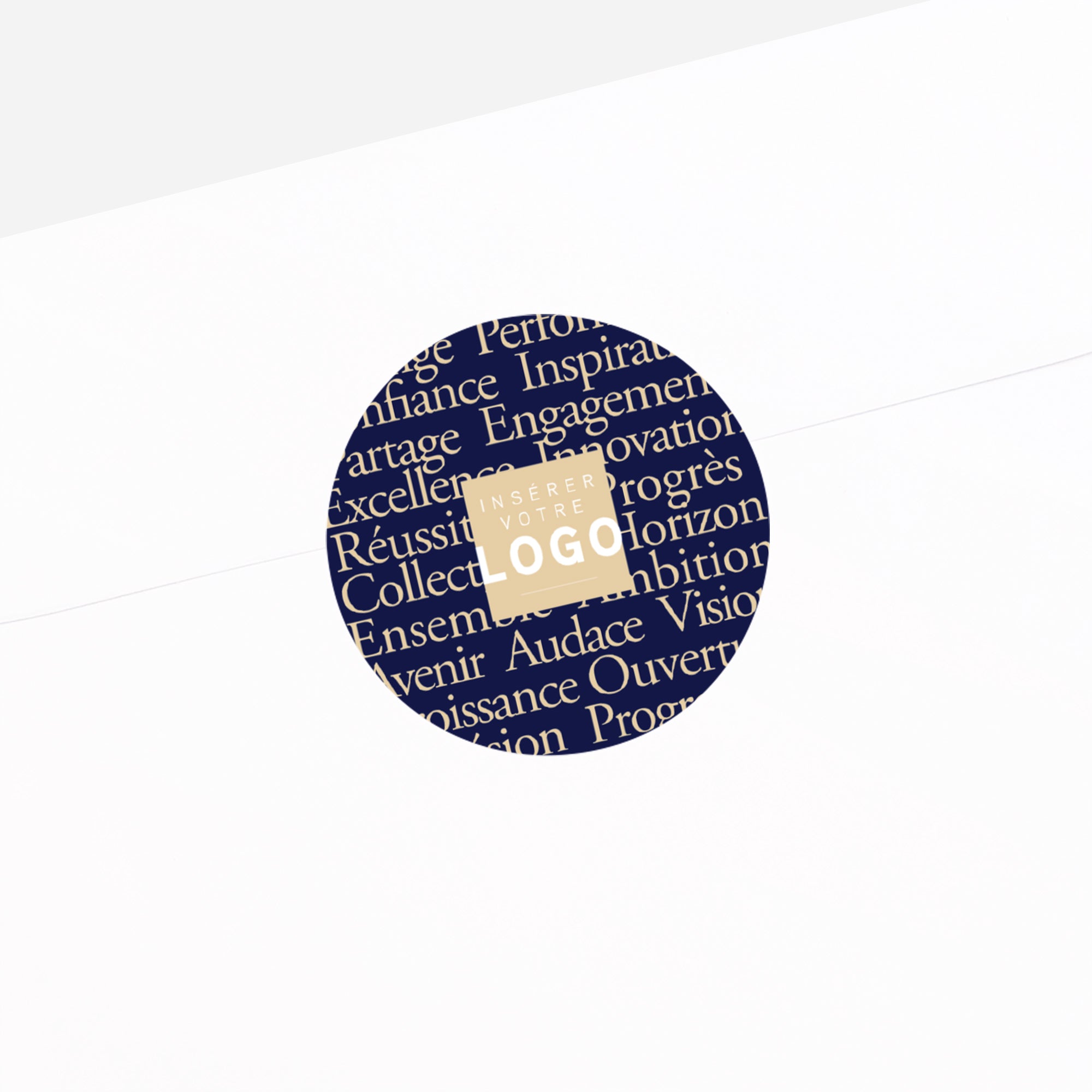 Mots d’Avenir Bleu | Vœux professionnels • Sticker • Rond photo N° 2