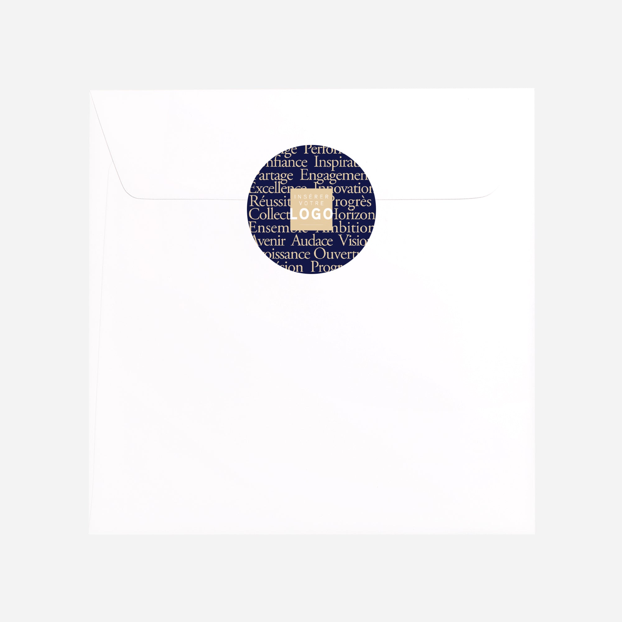 Mots d’Avenir Bleu | Vœux professionnels • Sticker • Rond photo N° 3